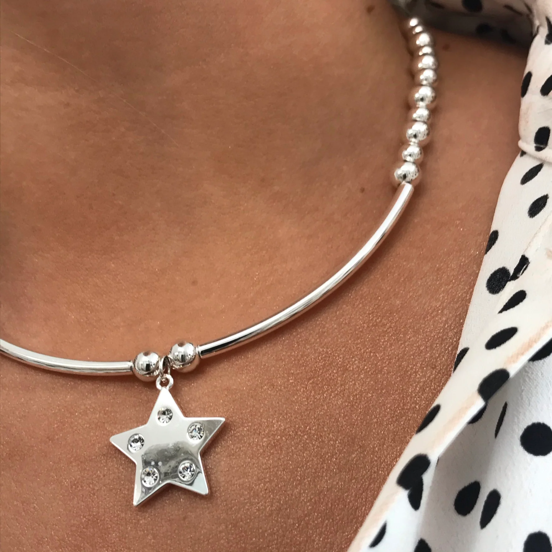 Absolute Star Bead Necklace - Silver - Image 3