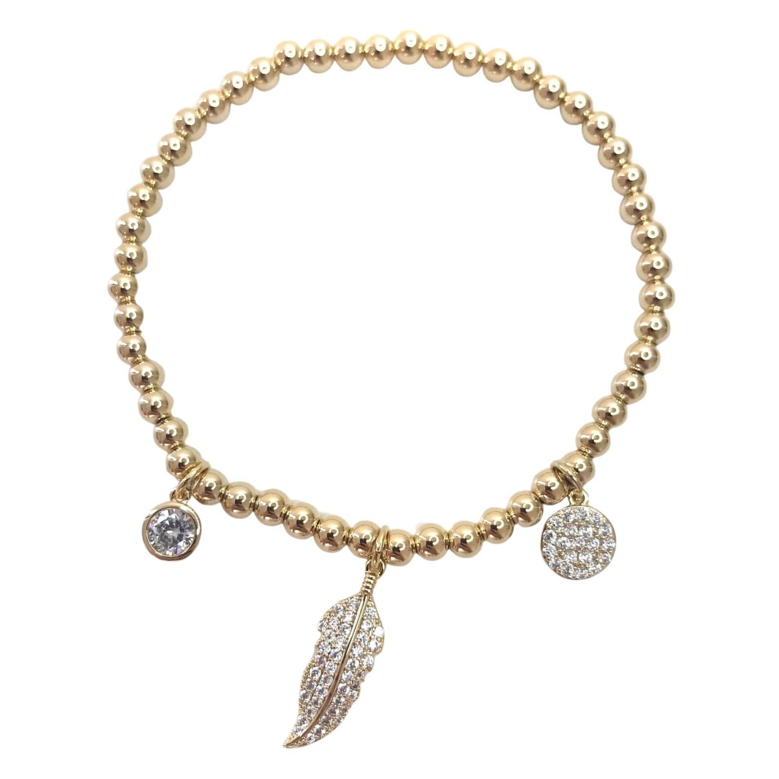 Absolute Floaty Feather Bracelet - Gold - Image 2