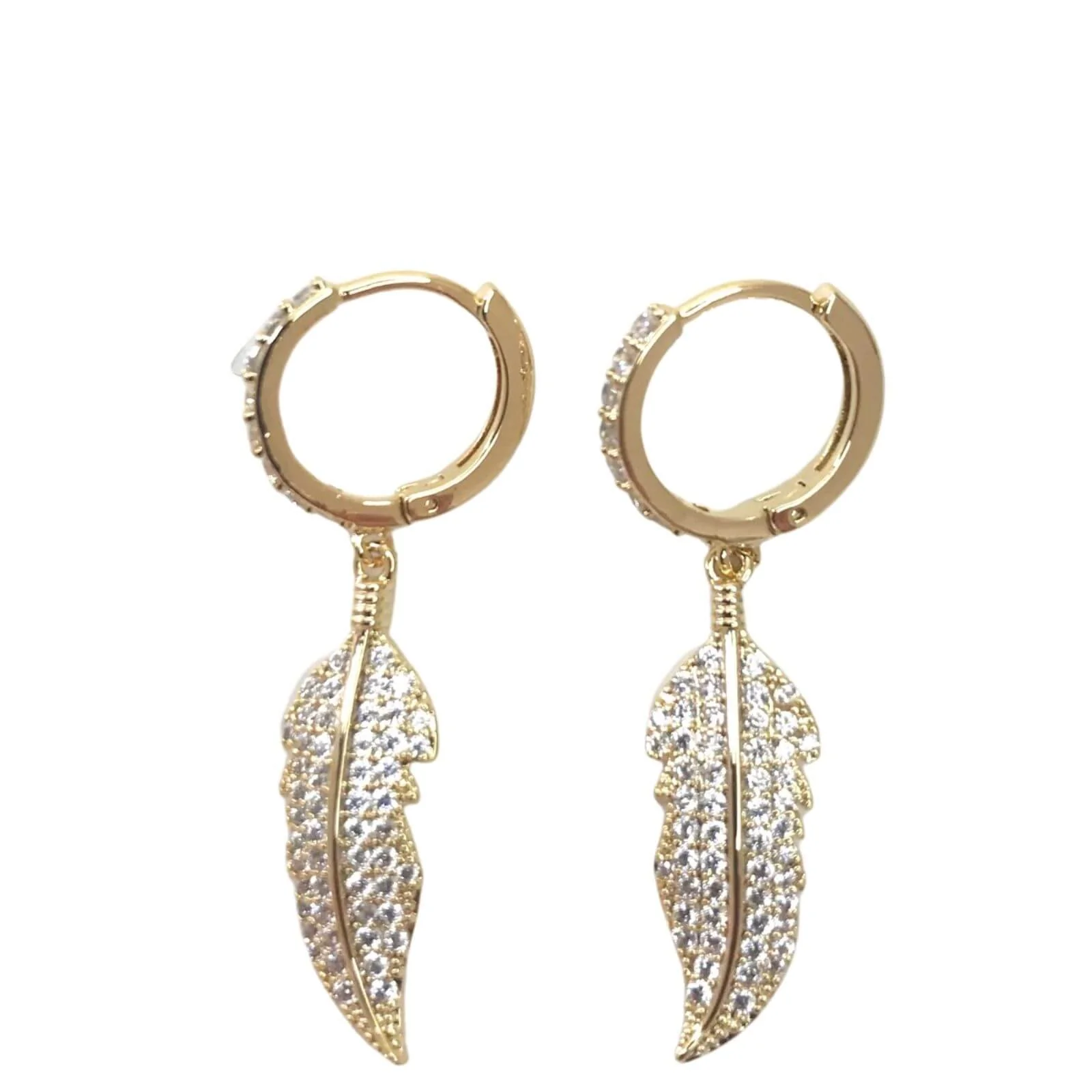 Absolute Floaty Feather Earrings - Gold - Image 2