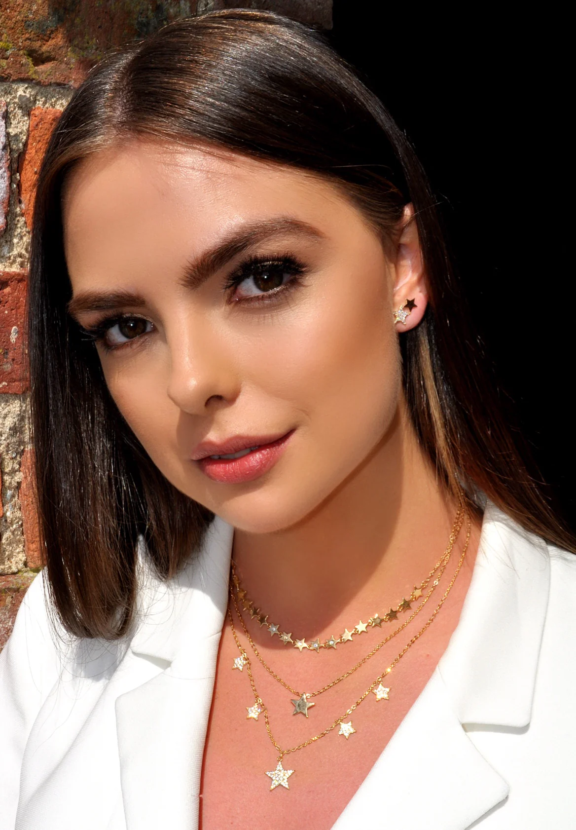 Absolute Triple Layer Star Necklace - Gold - Image 3