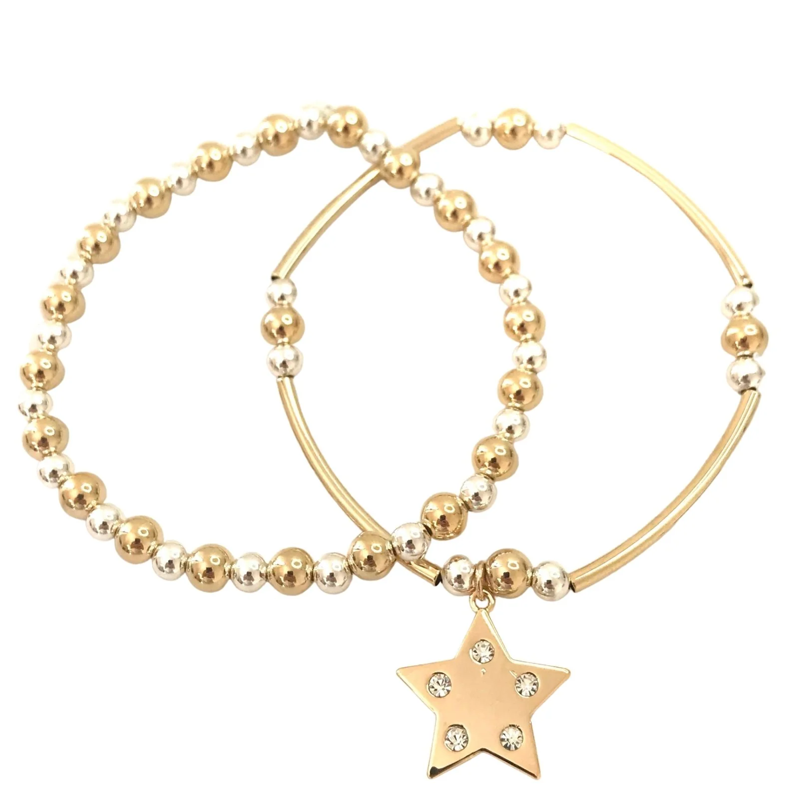 Absolute Star Beaded Bracelet - Two Tone - Image 2