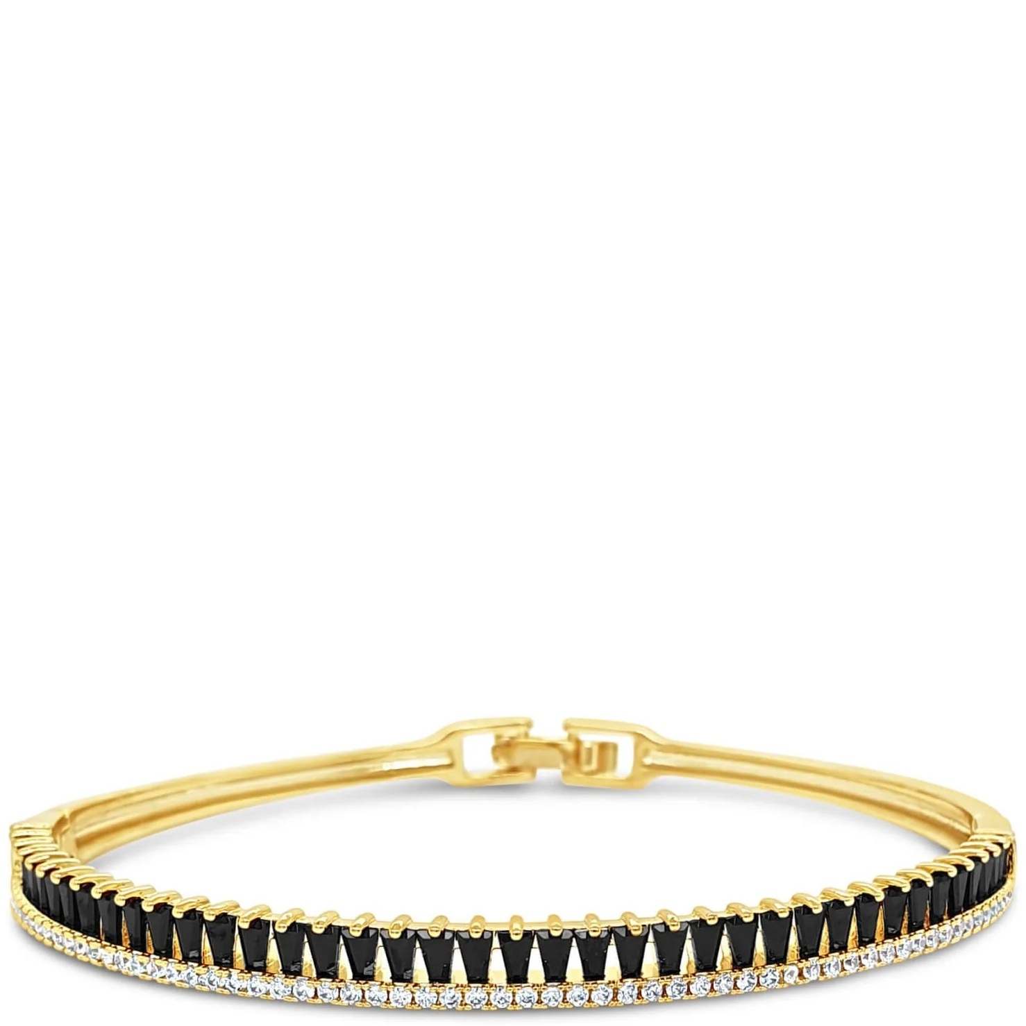 Absolute Gold & Black Baguette Bangle