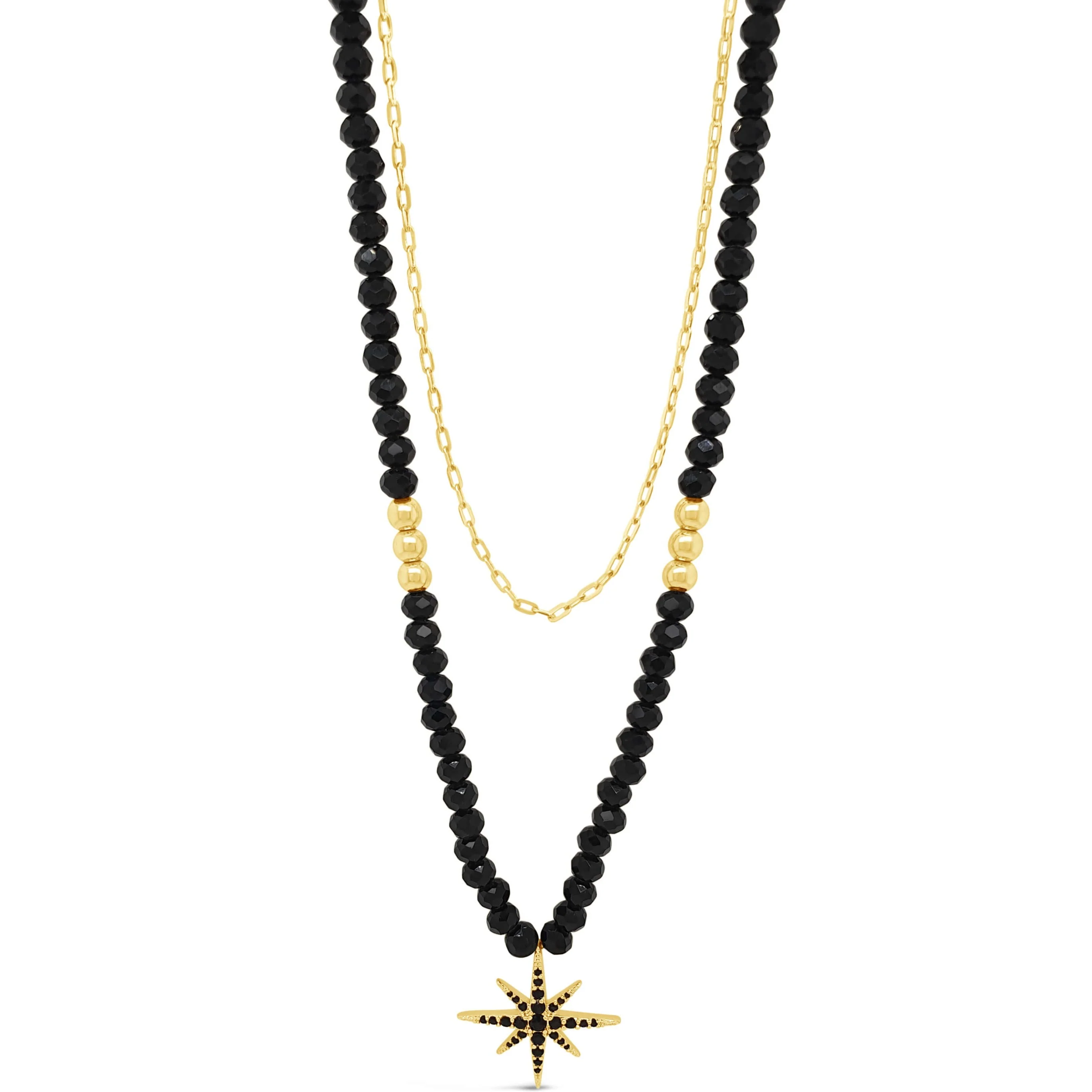 Absolute Gold & Black Star Necklace