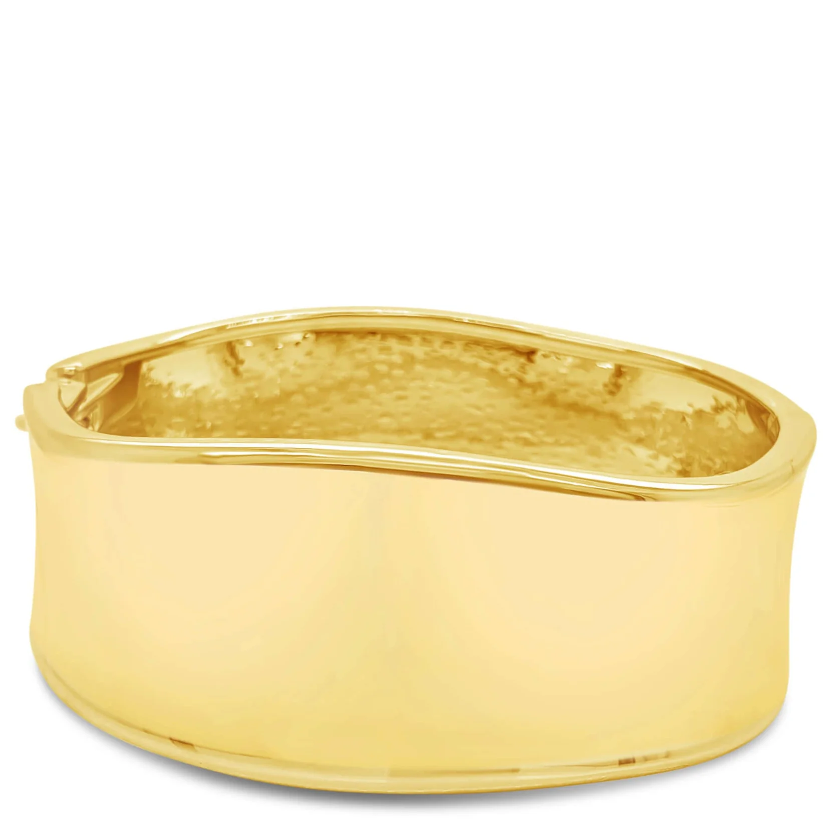 Absolute Gold Chunky Irregular Hinged Bangle
