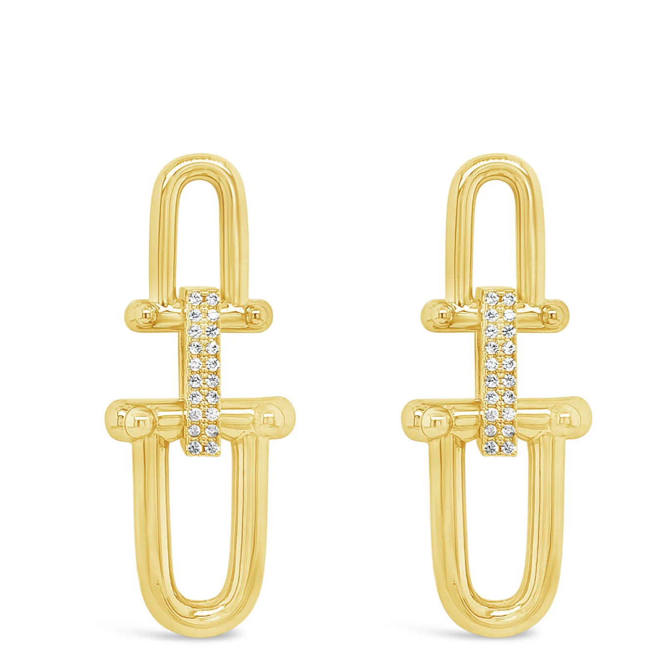 Absolute Gold Chunky Oval Drop Earrings