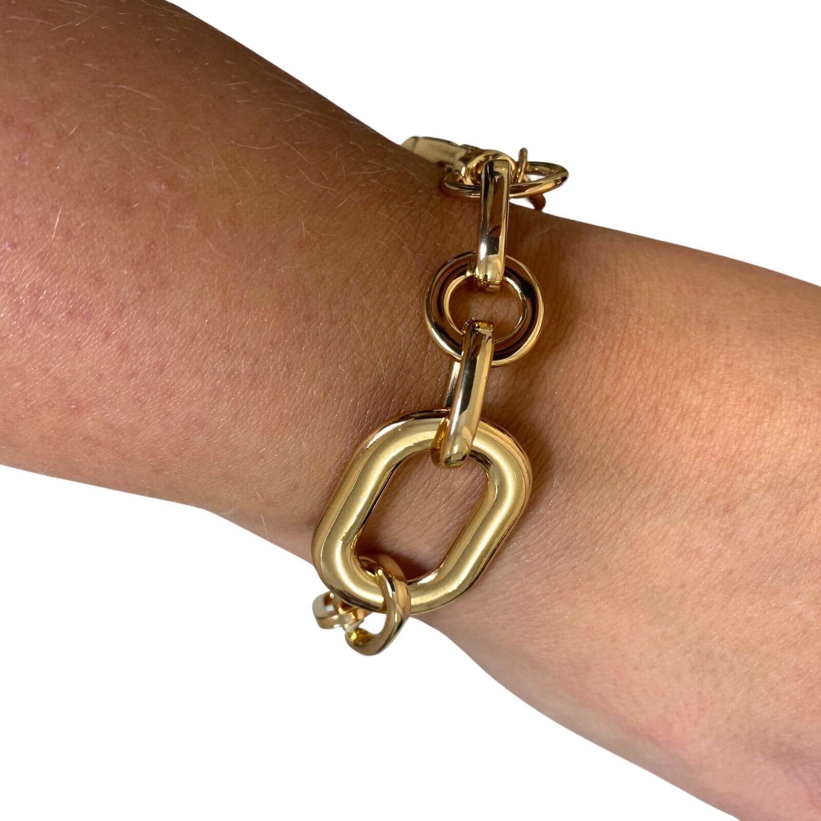 Absolute Gold Chunky Oval Link Bracelet - Image 2
