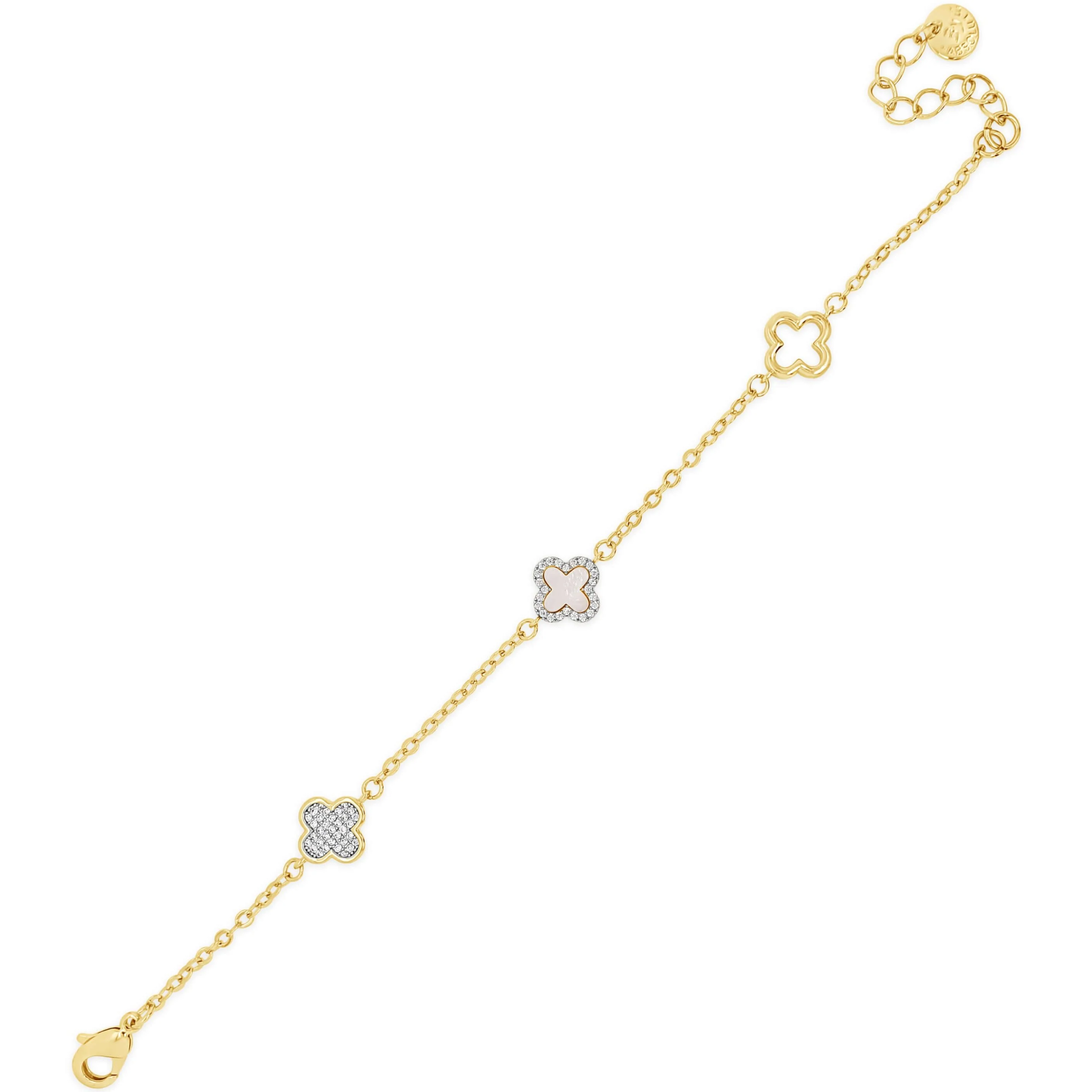 Absolute Gold Clover Bracelet - Mother Of Pearl