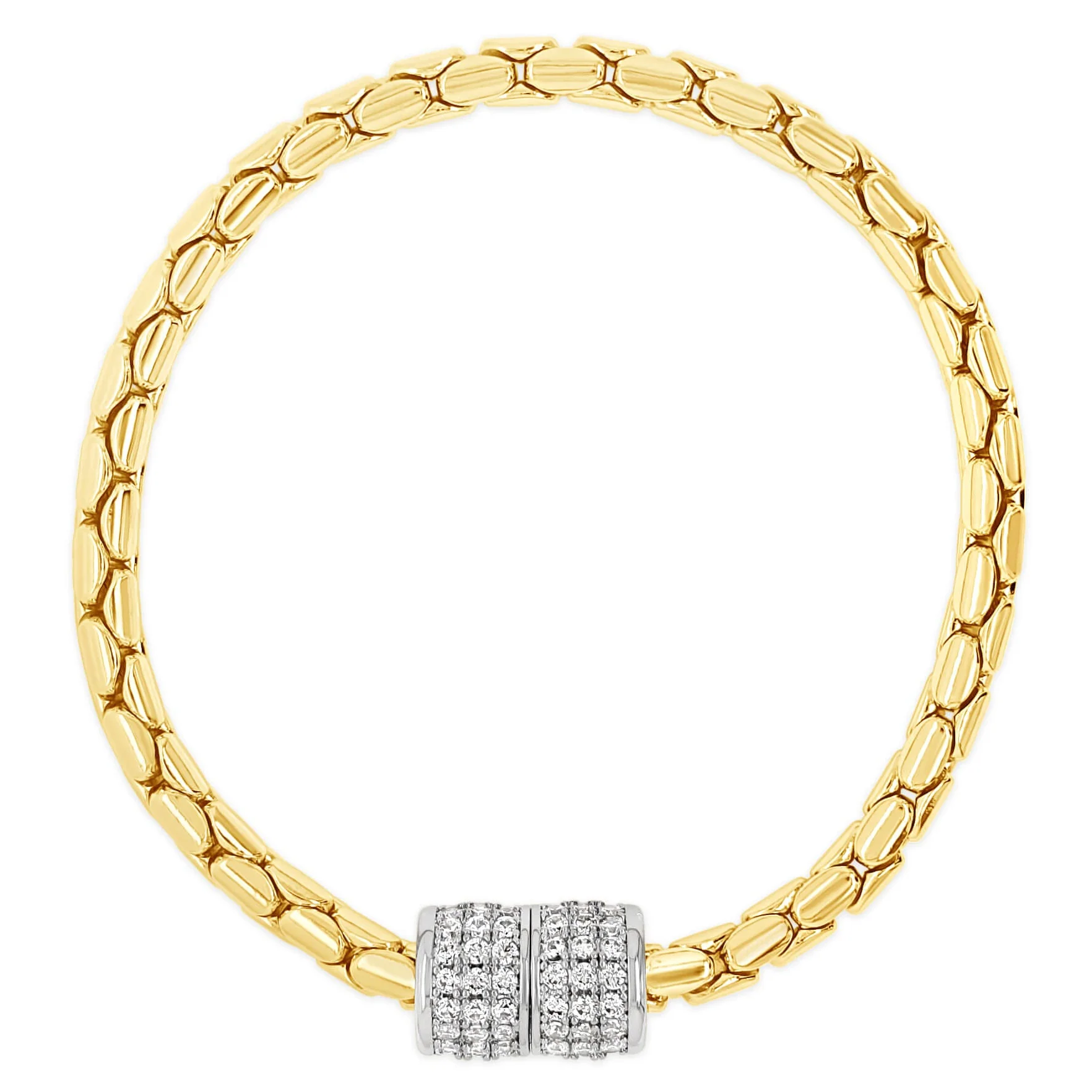 Absolute Gold Pave Crystal Magnetic Bracelet