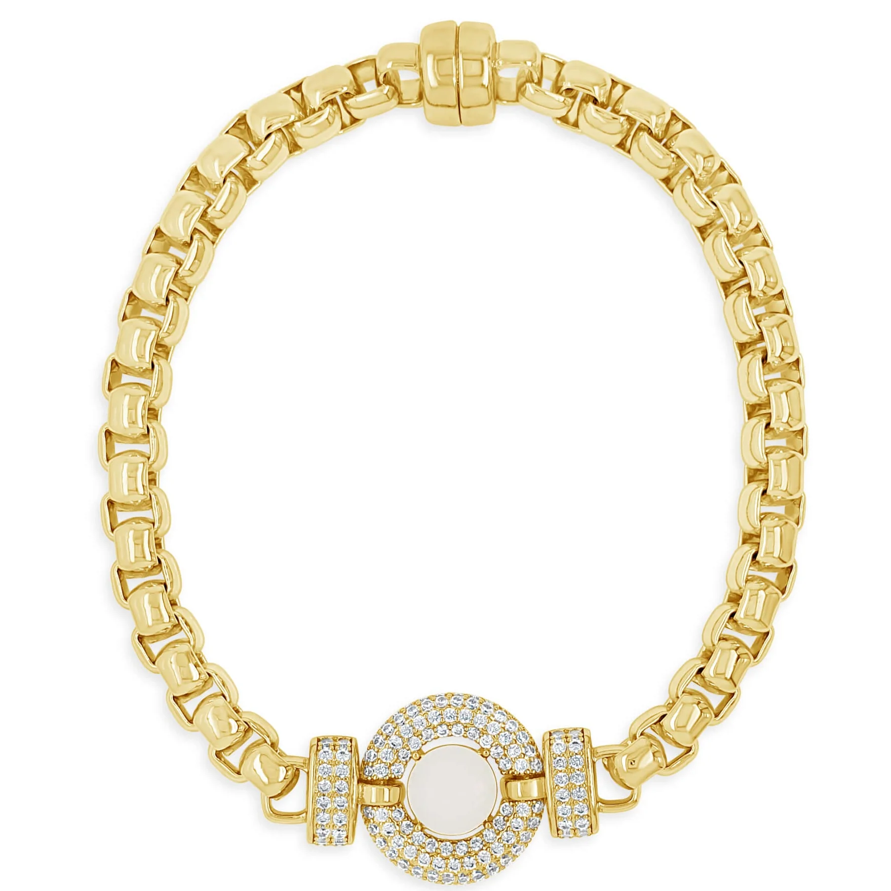 Absolute Gold Crystal Halo Magnetic Bracelet