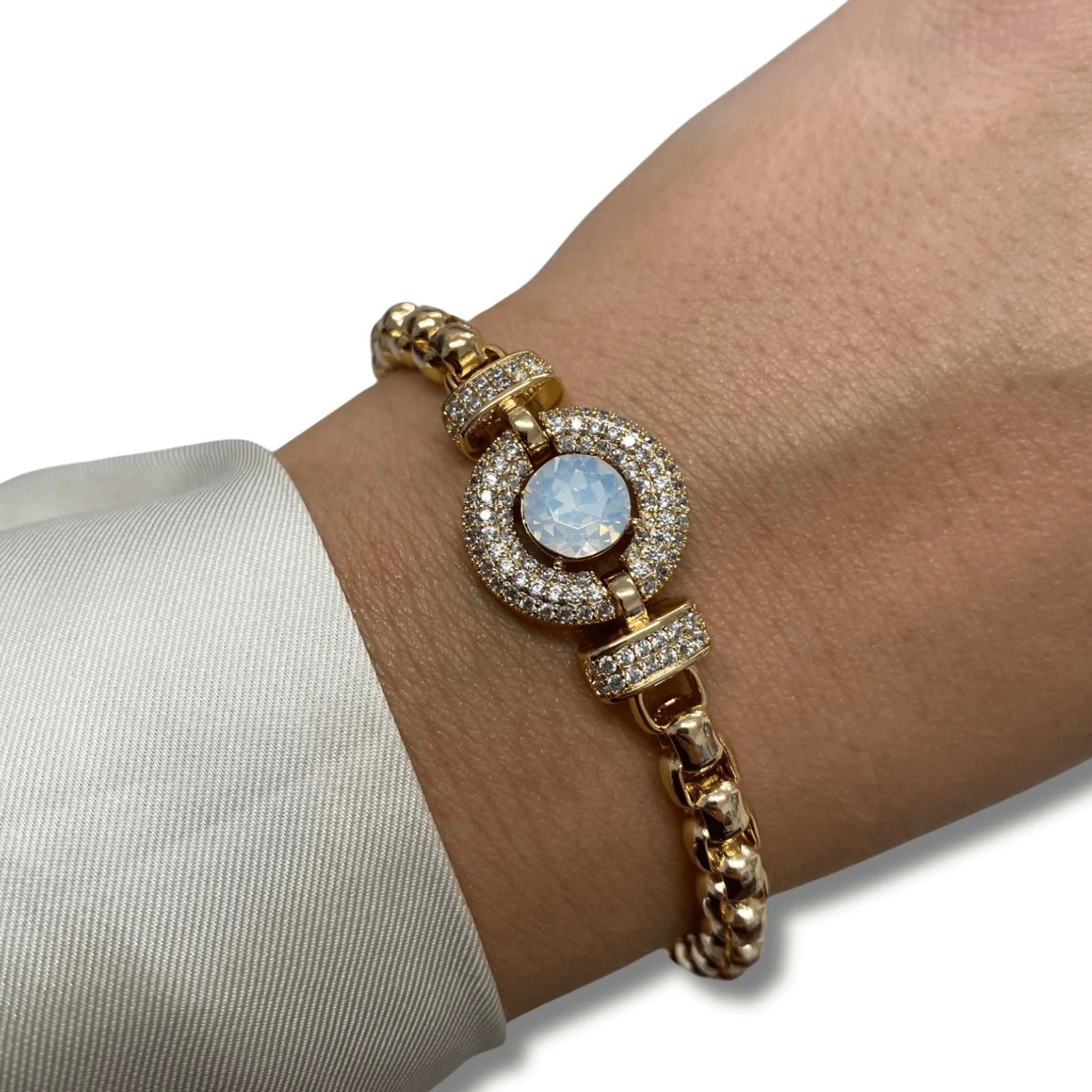 Absolute Gold Crystal Halo Magnetic Bracelet - Image 2