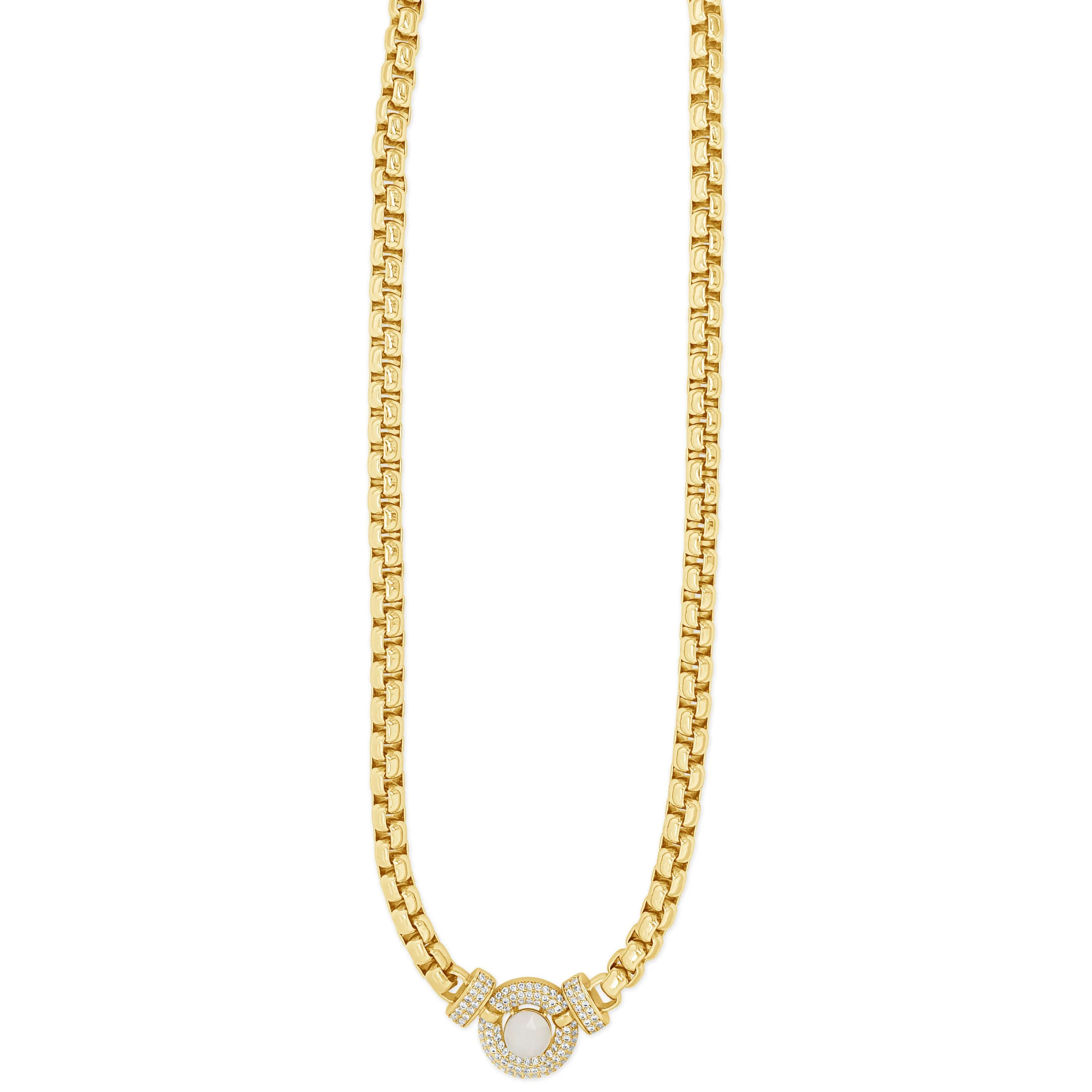 Absolute Gold Crystal Halo Magnetic Necklace