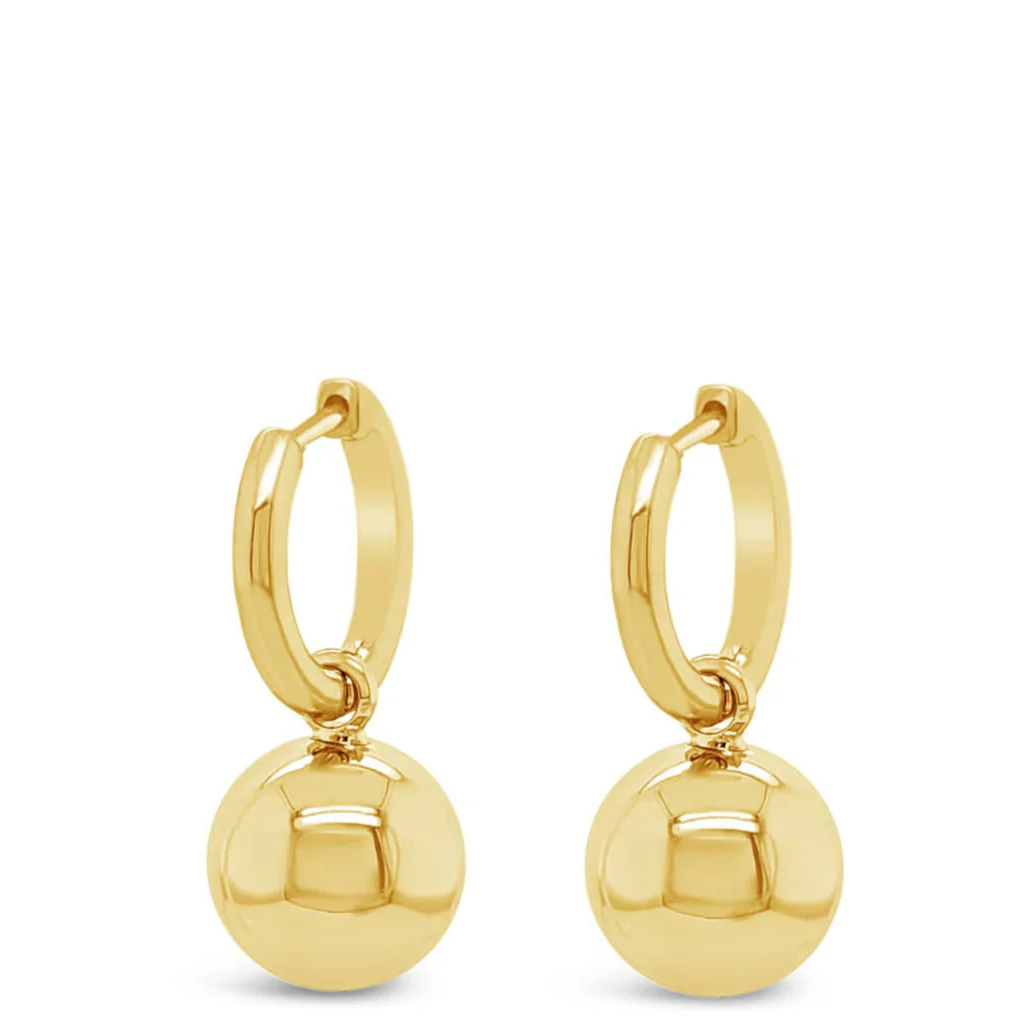Absolute Gold Hoop & Ball Charm Earrings