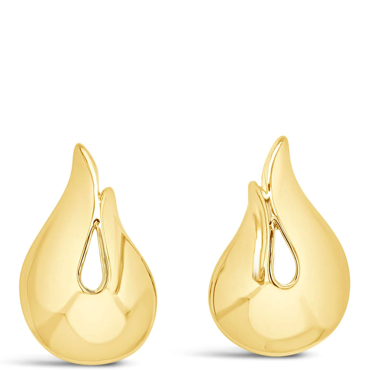 Absolute Gold Irregular Teardrop Statement Stud Earrings