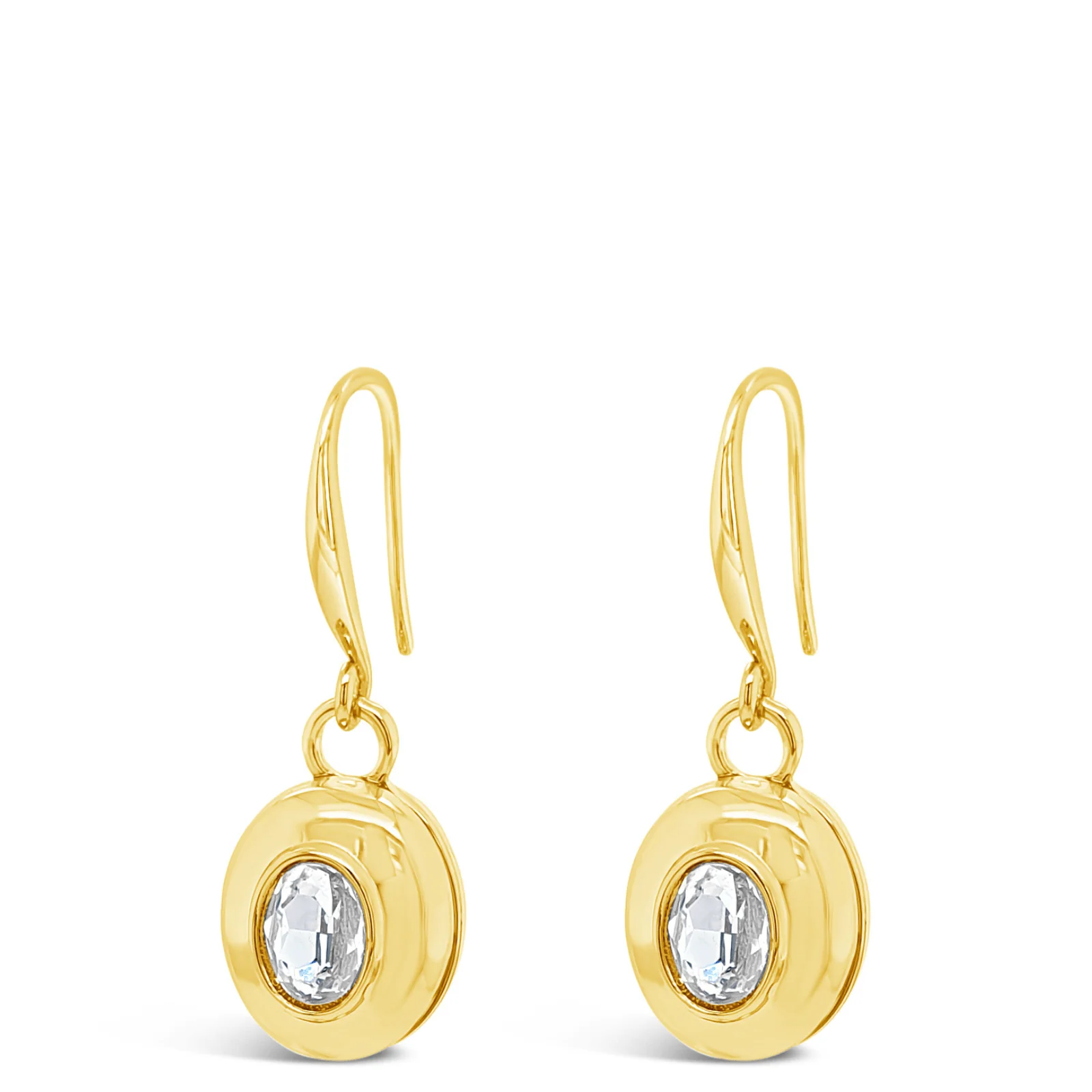 Absolute Gold Large Oval Drop Earrings