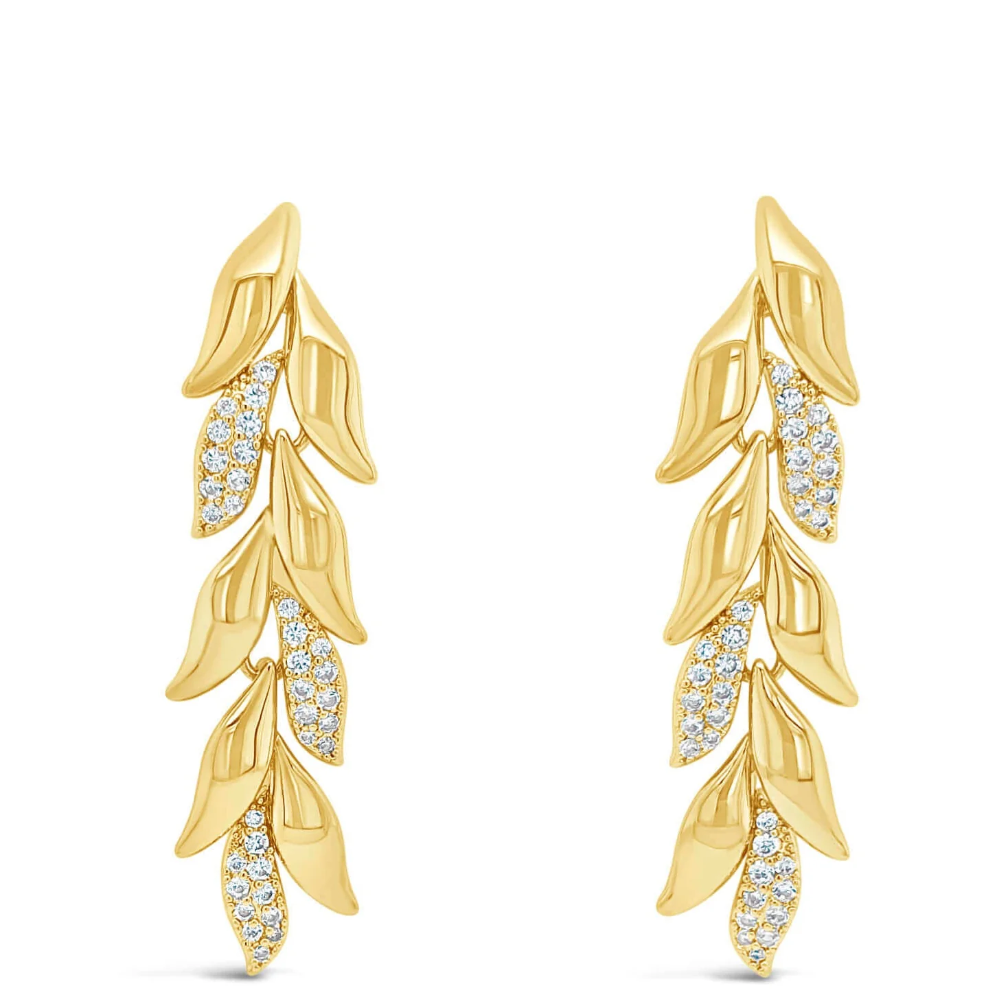 Absolute Gold Leaf Long Earrings