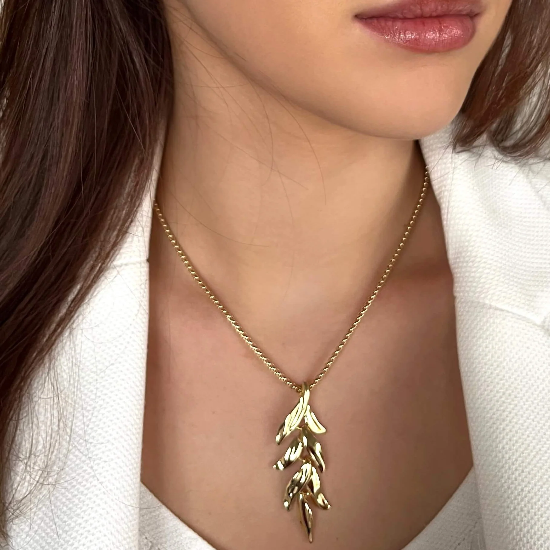 Absolute Gold Leaf Necklace - Image 2