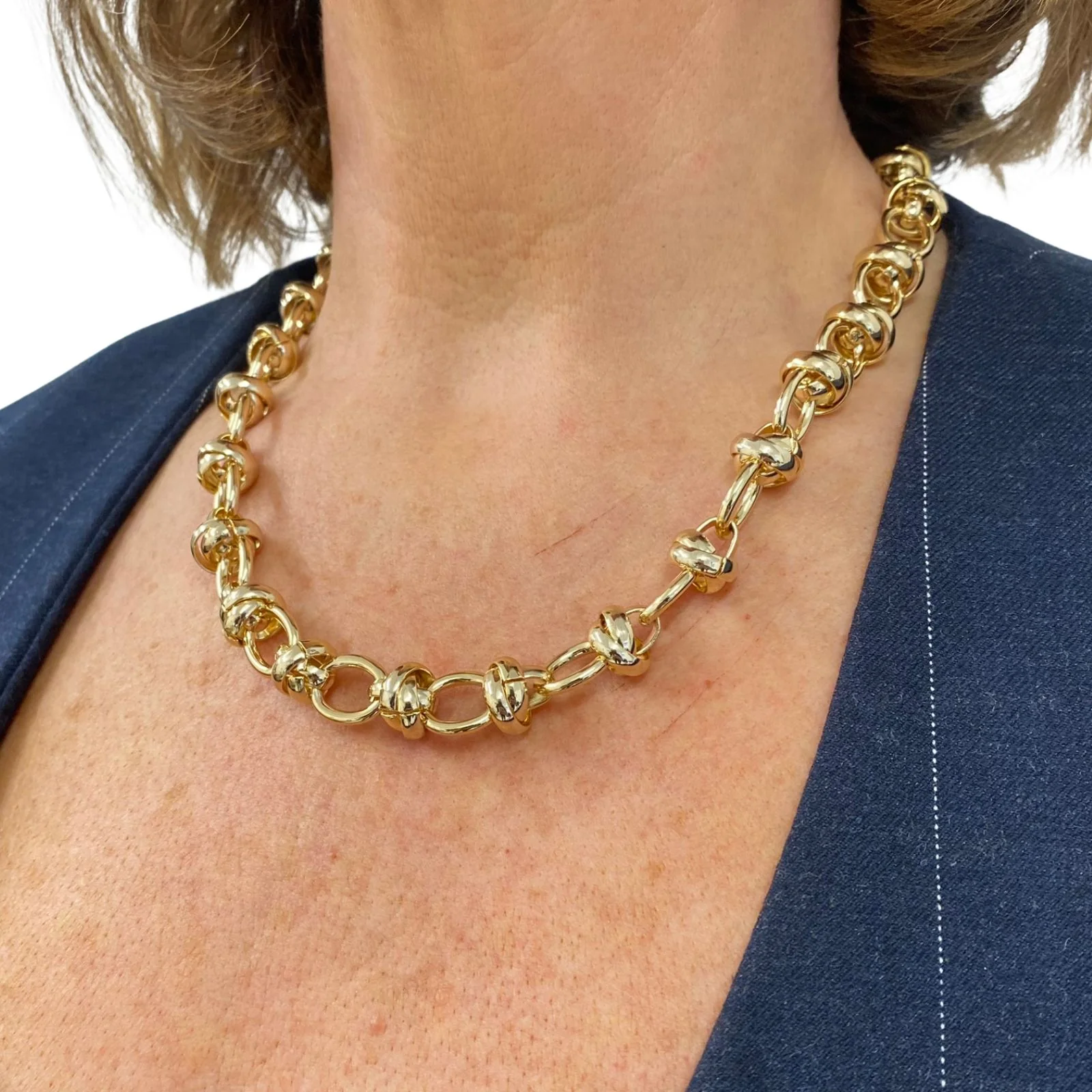Absolute Gold Multi Chunky Link Necklace - Image 3