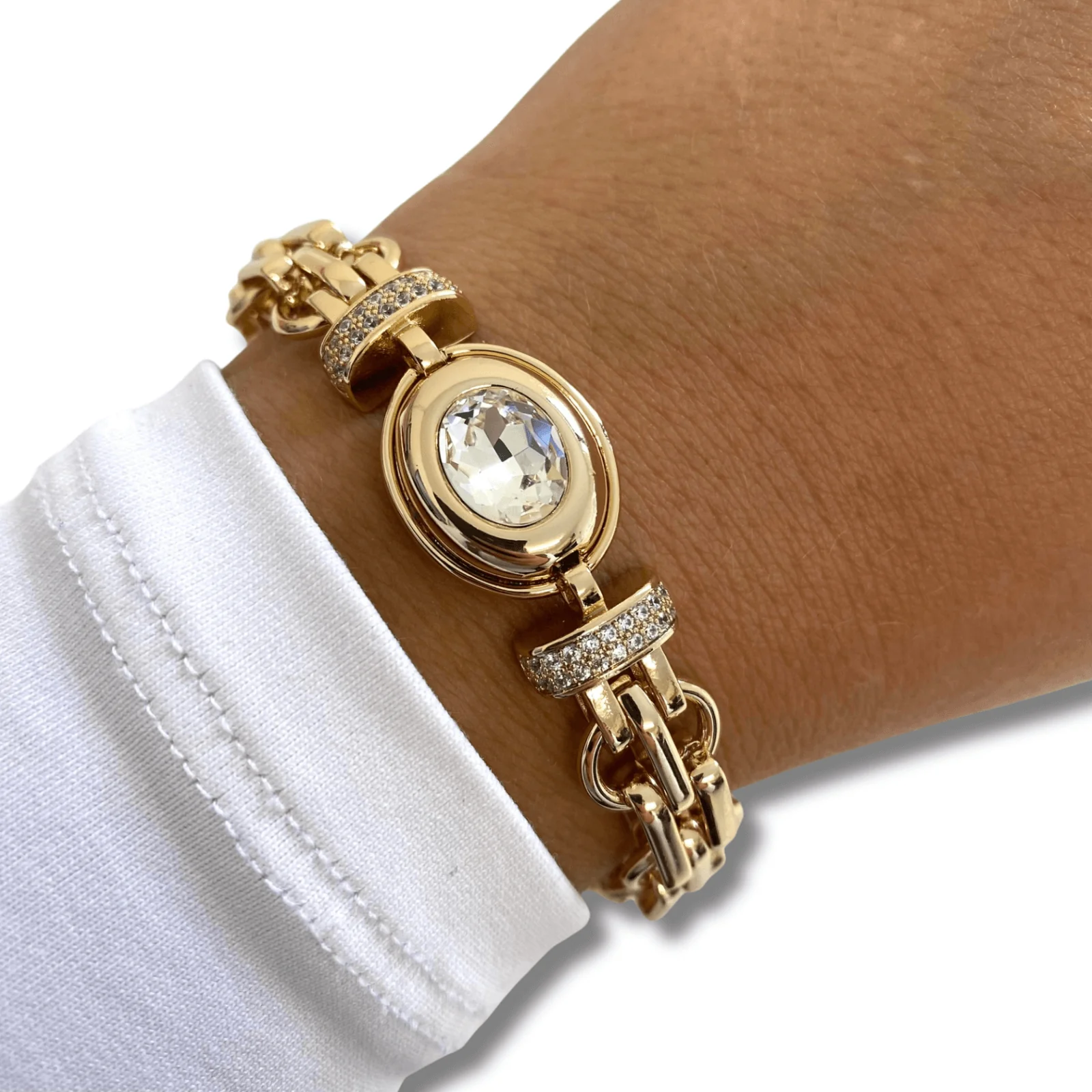 Absolute Gold Oval Pendant Bracelet - Image 2