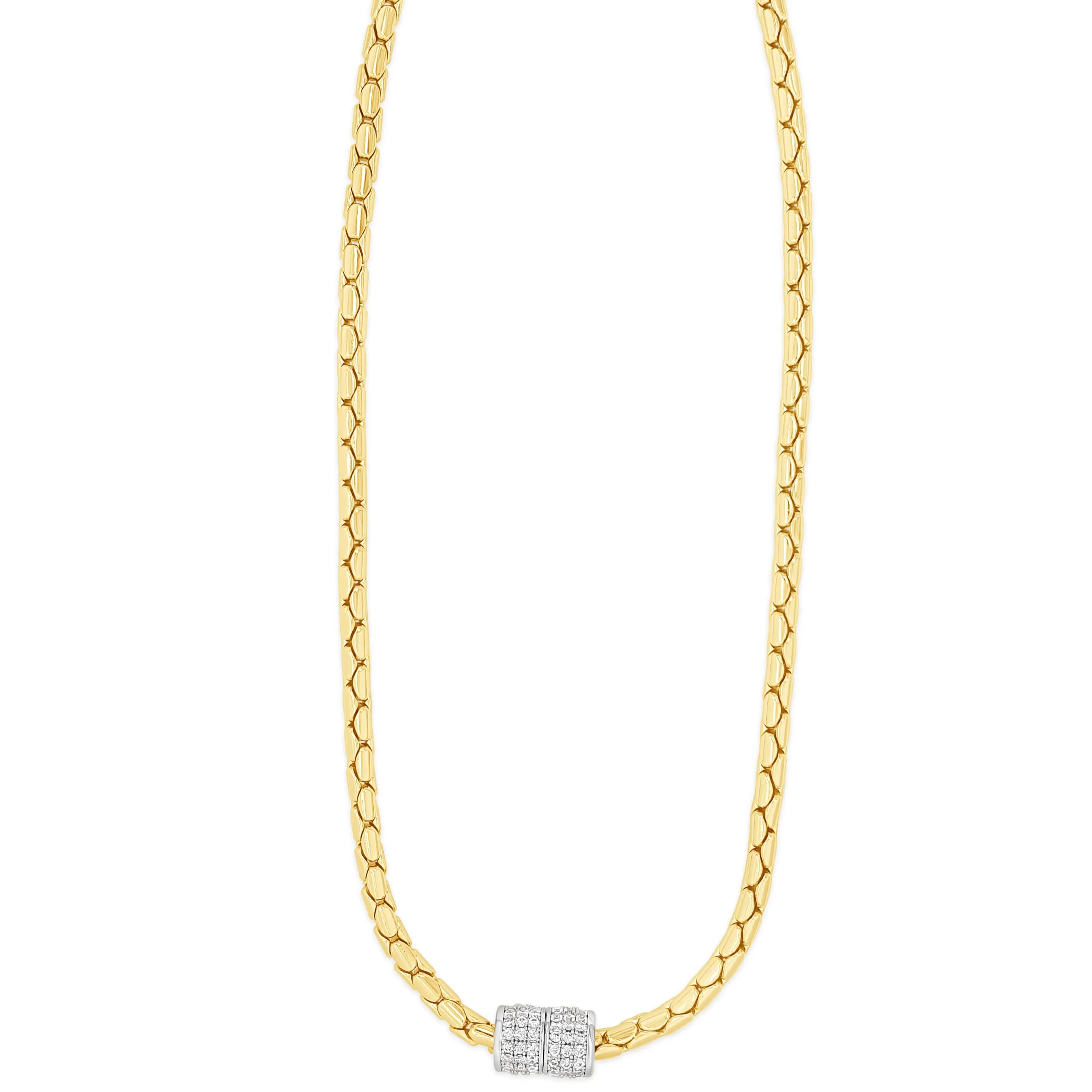 Absolute Gold Pave Crystal Magnetic Necklace