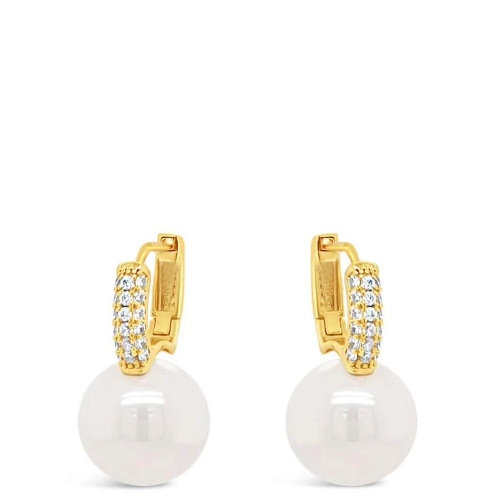 Absolute Gold & Pearl Small Hoop Earrings