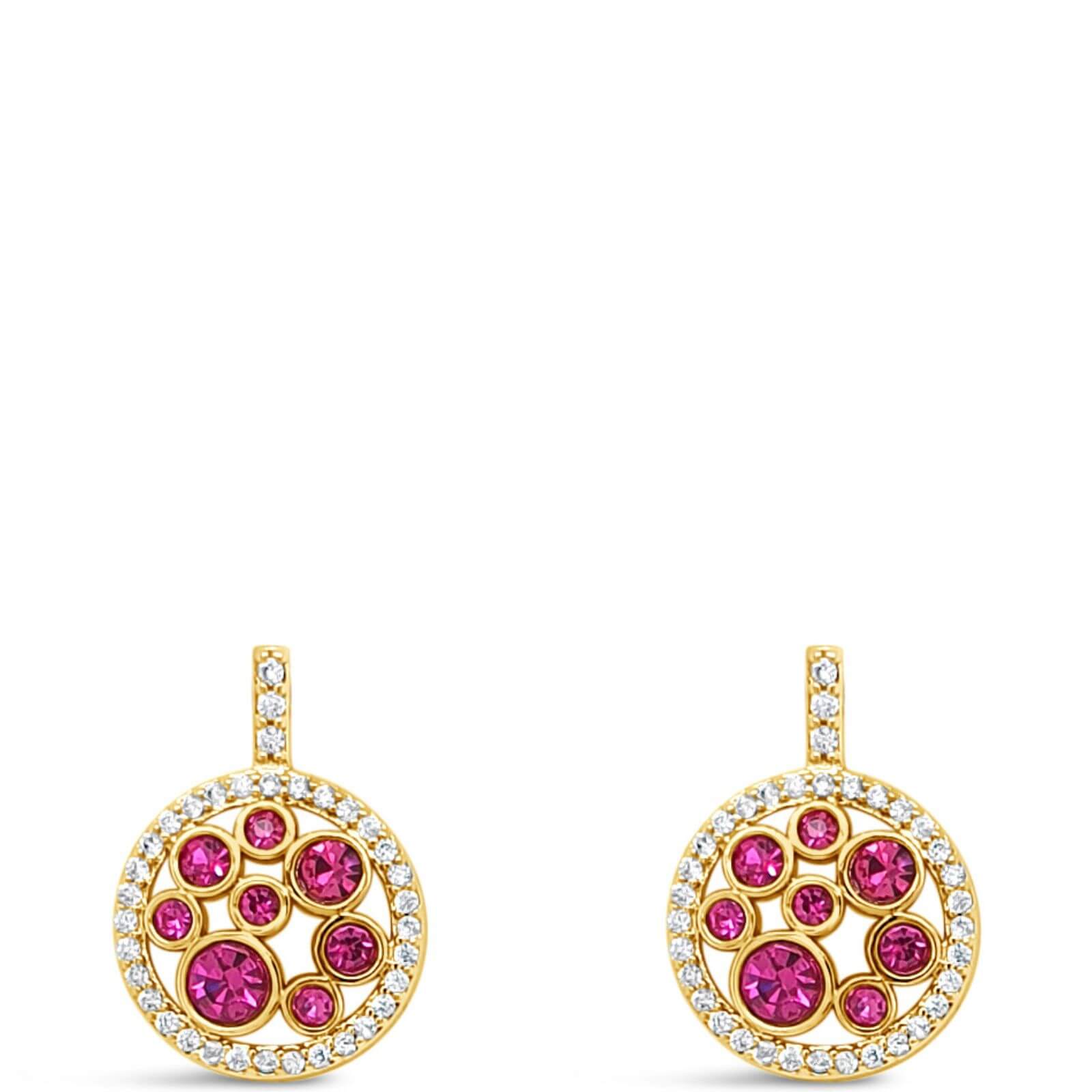 Absolute Gold & Pink Design Drop Earrings
