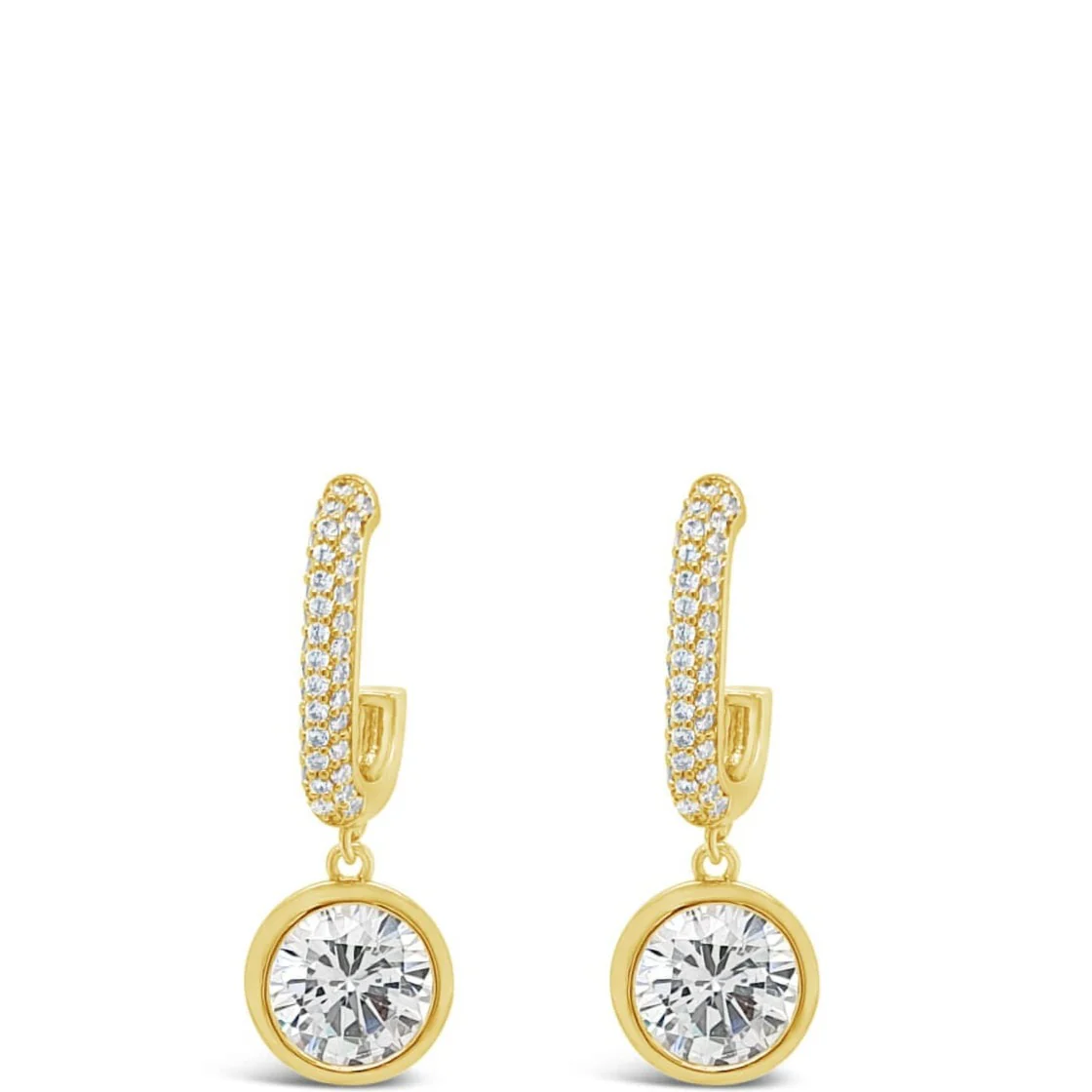Absolute Gold Rectangle Drop Earrings