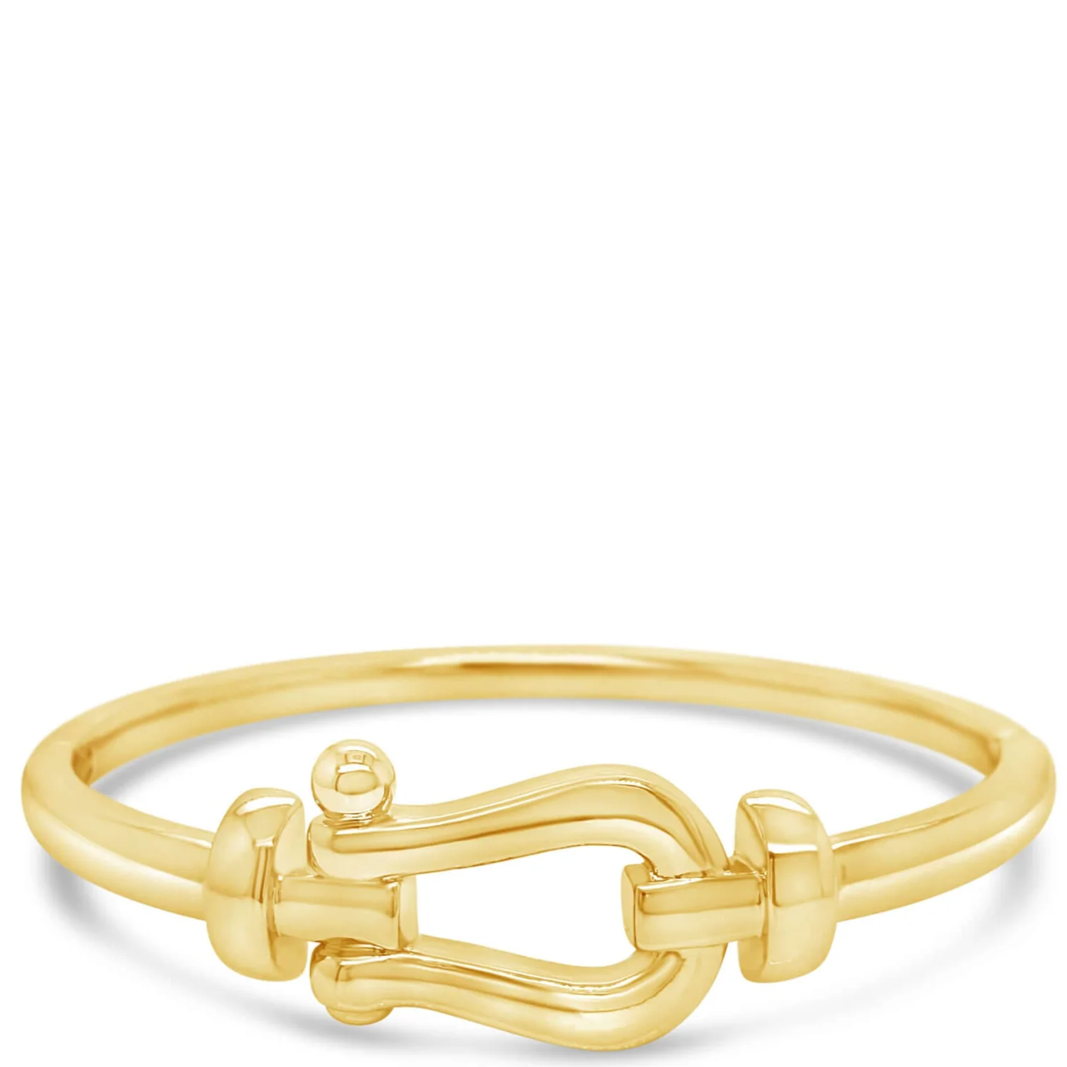 Absolute Gold Saddle Link Hinged Bangle