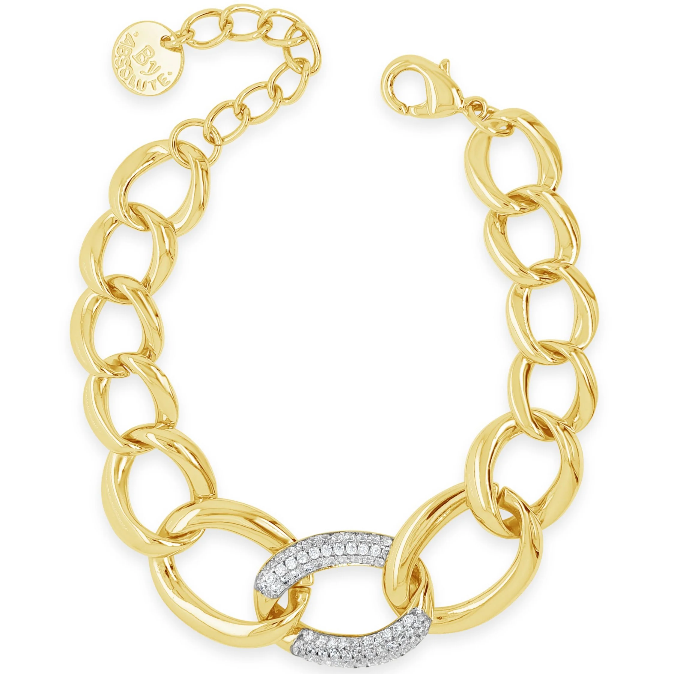 Absolute Gold Sparkly Link Bracelet