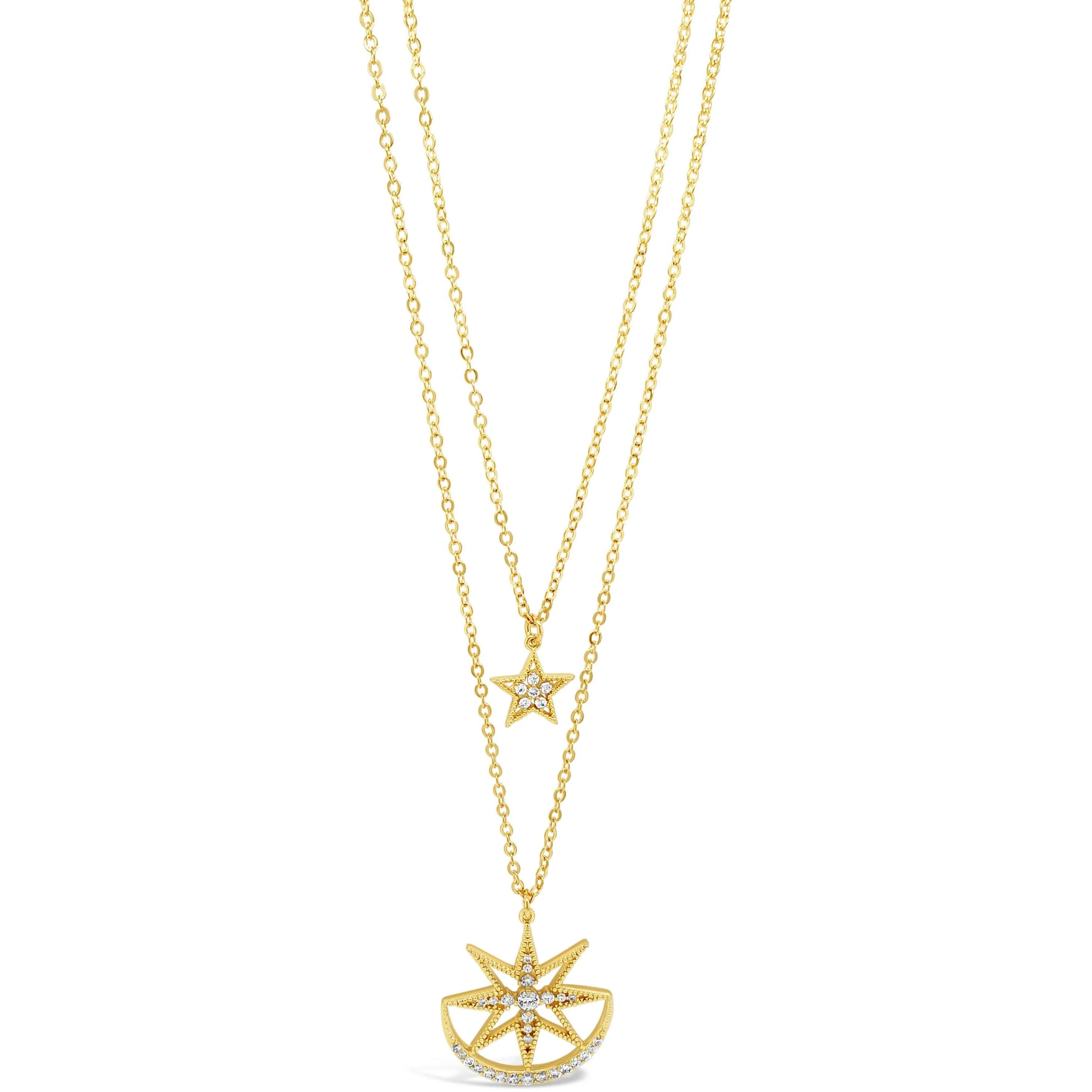 Absolute Gold Star Double Layer Necklace