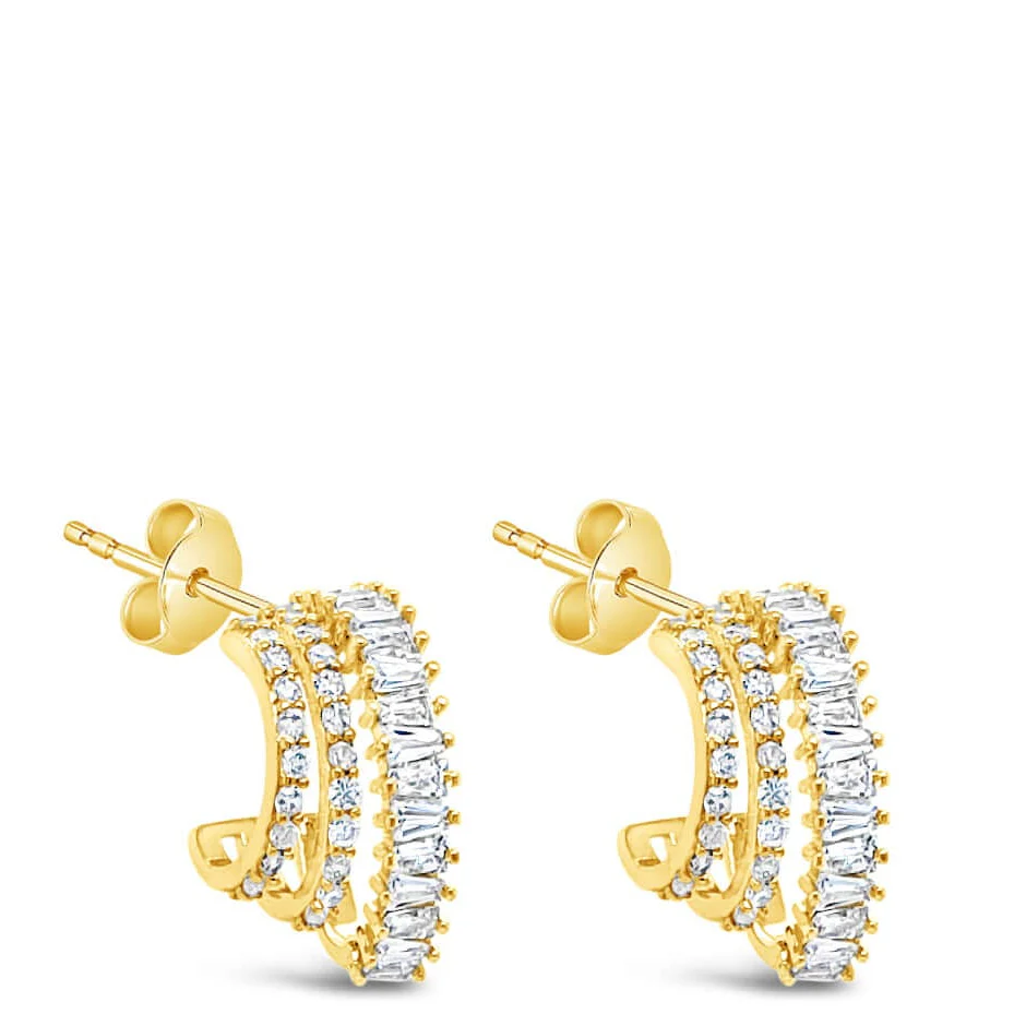 Absolute Gold Triple Hoop Earrings