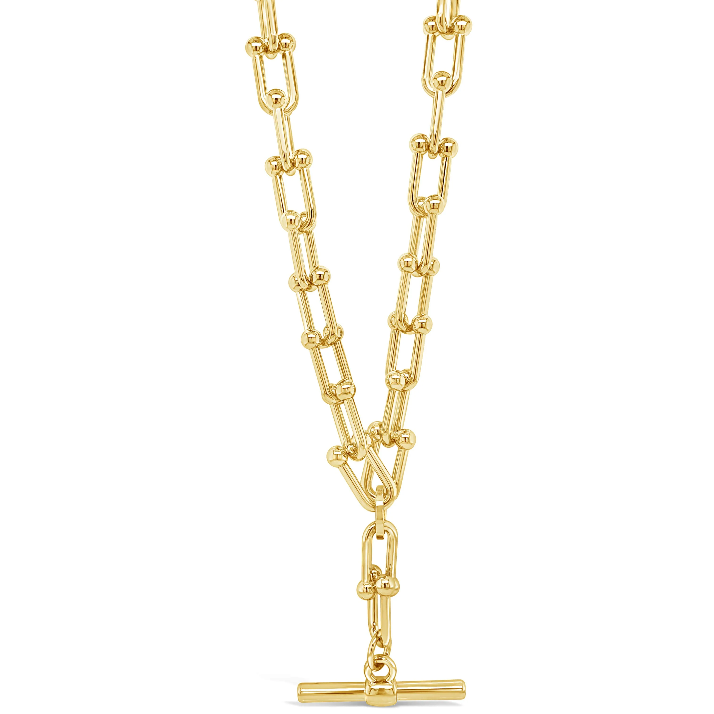 Absolute Gold U Link TBar Necklace