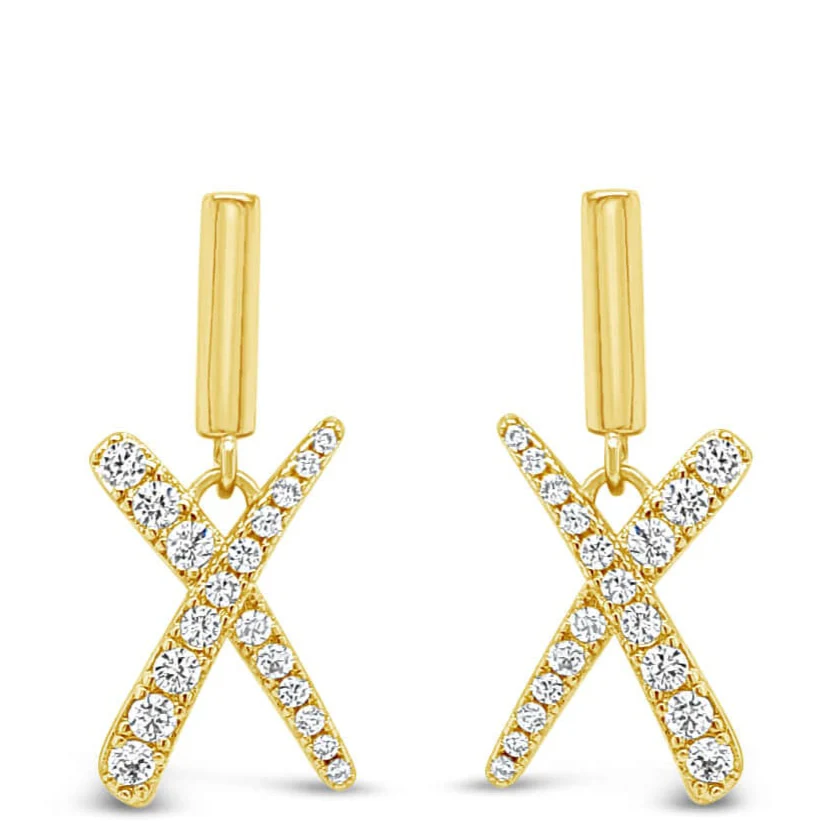 Absolute Kisses Gold Drop Earrings