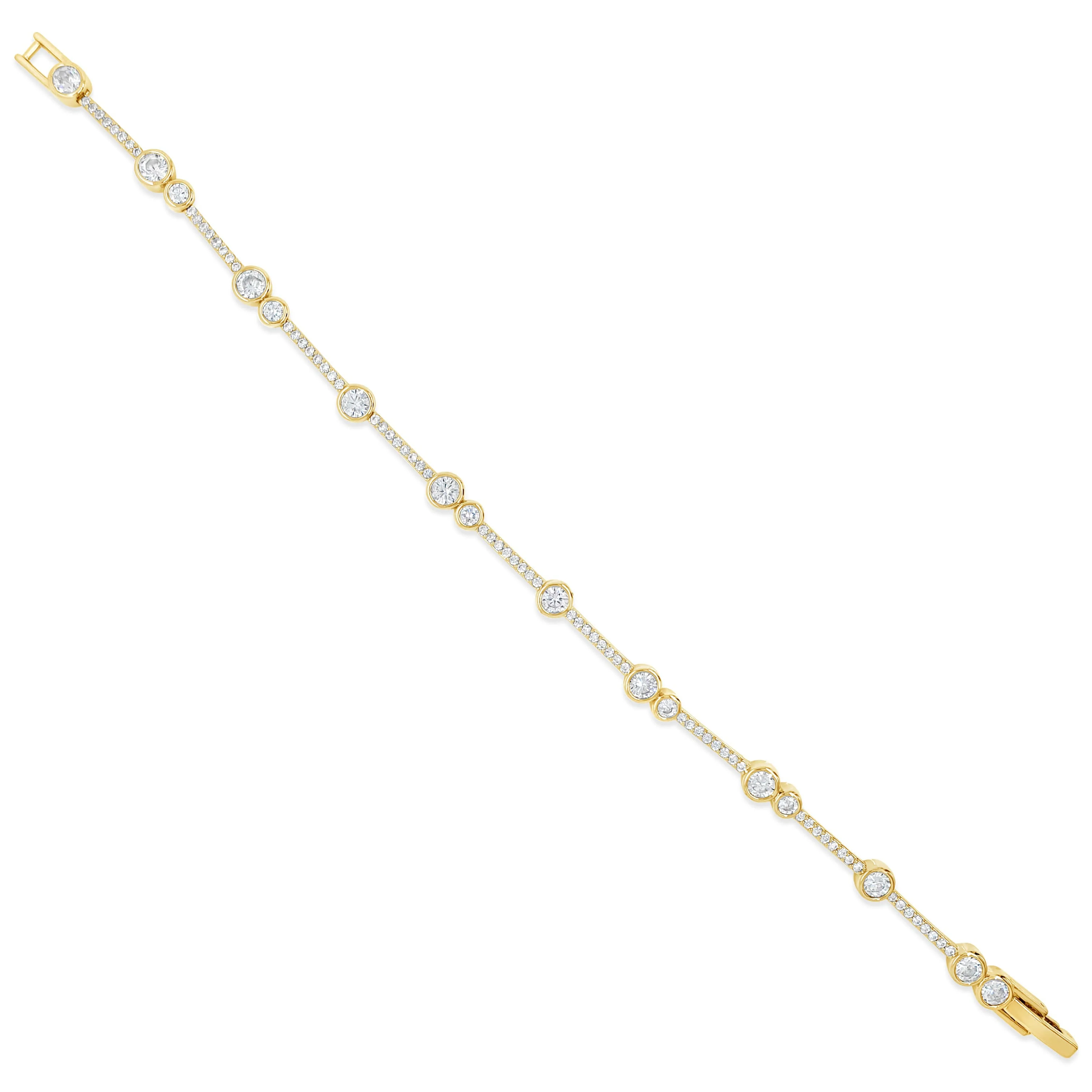 Absolute Pave Link Gold Bracelet