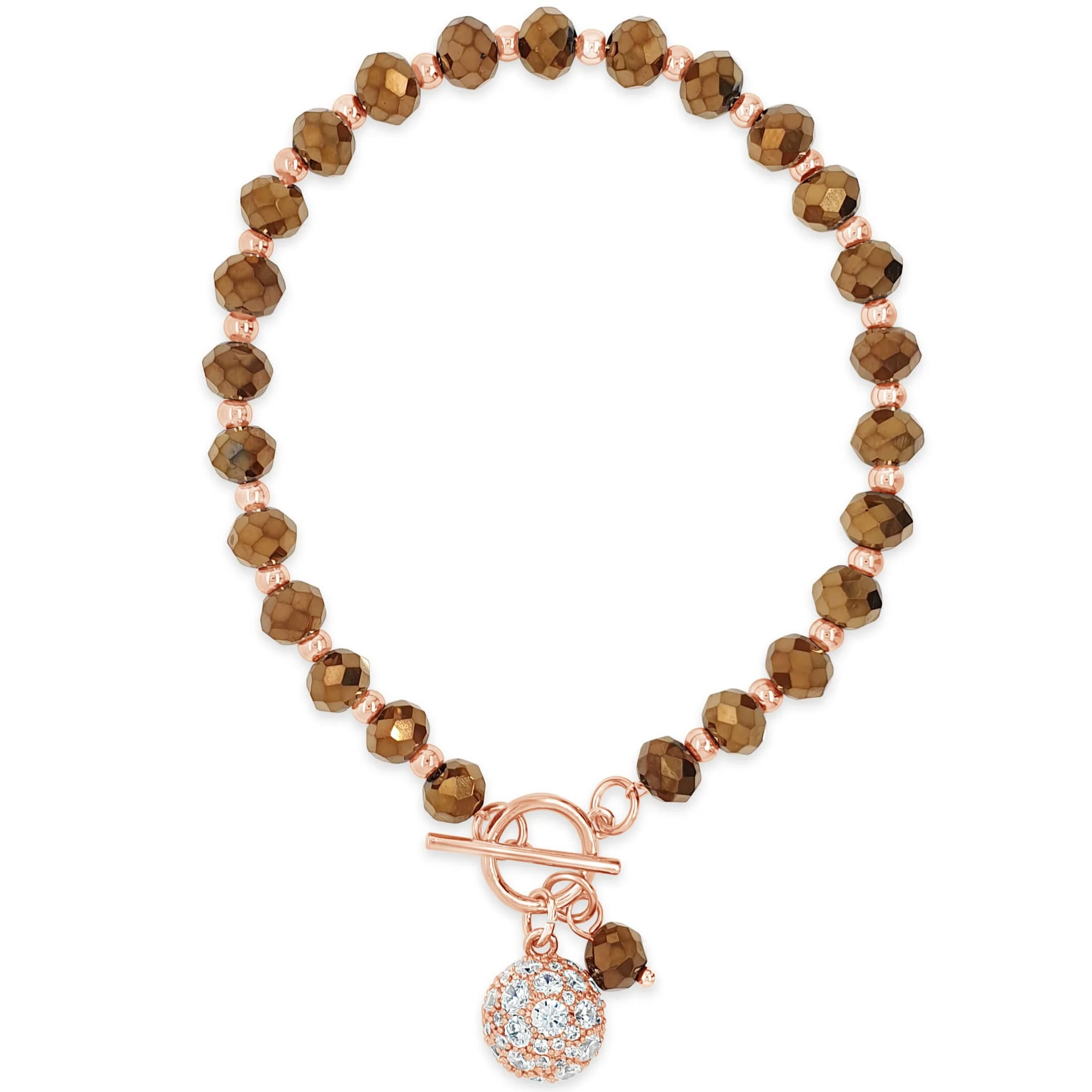 Absolute Rose Gold & Bronze TBar Bracelet