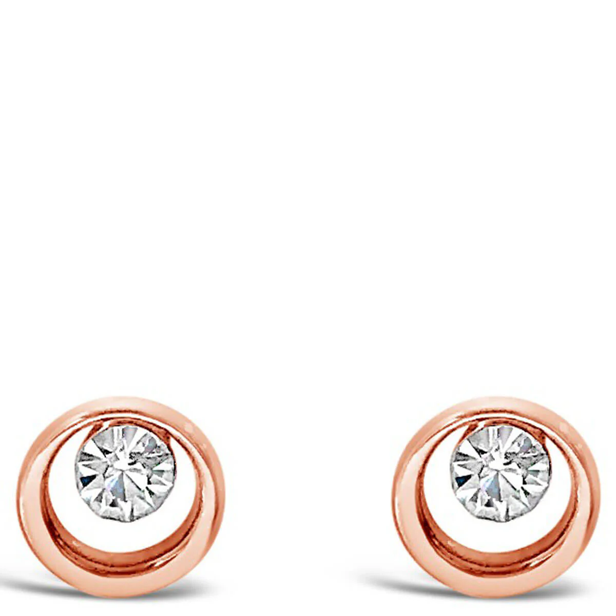 Absolute Rose Gold Circle Stud Earrings