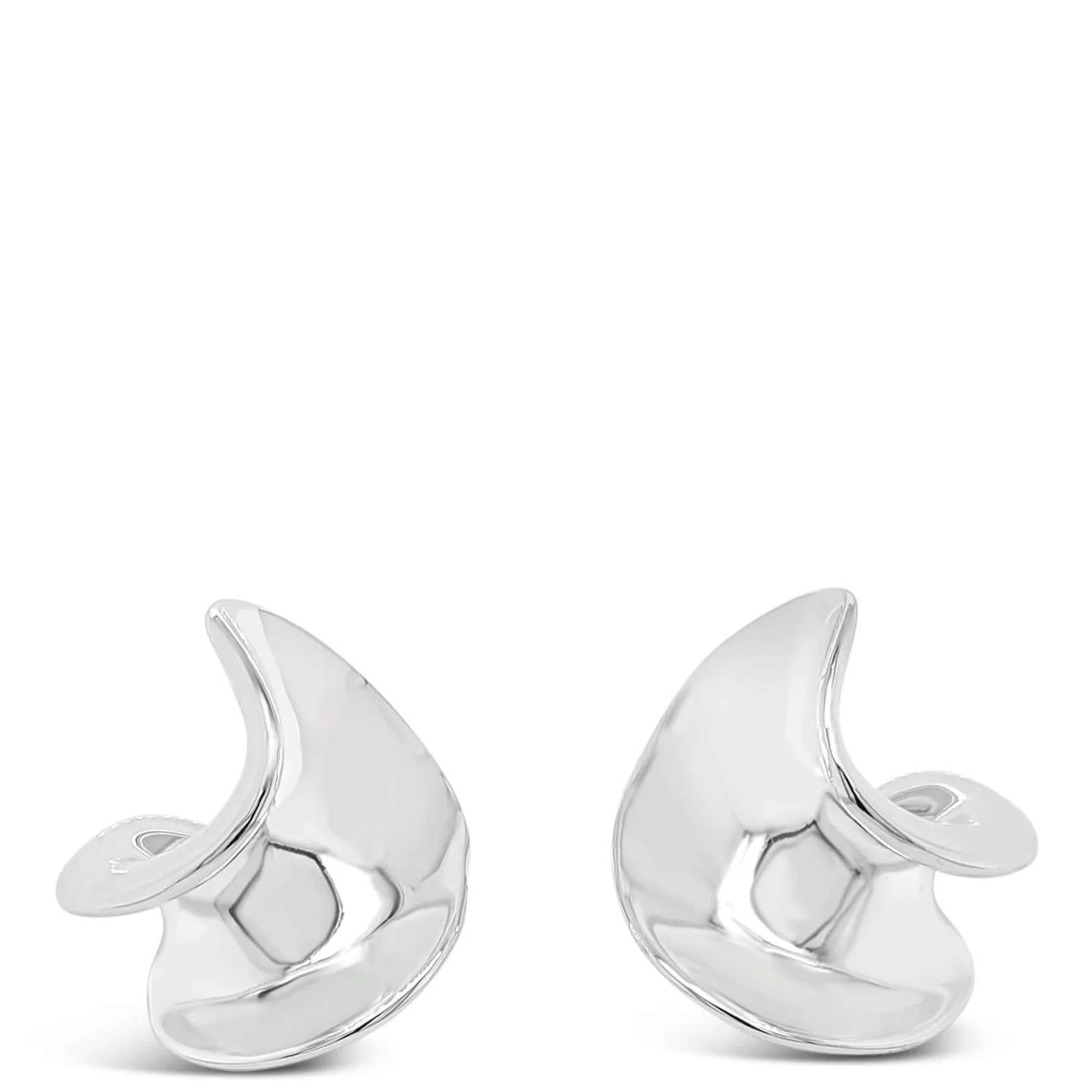 Absolute Silver Irregular Hoop Earrings