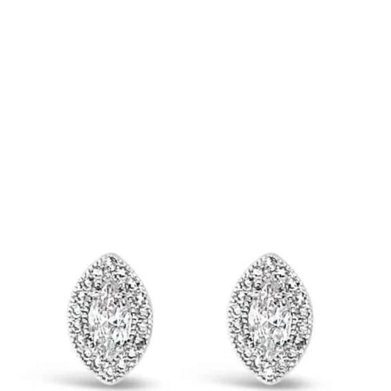 Absolute Silver Marque Stud Earrings