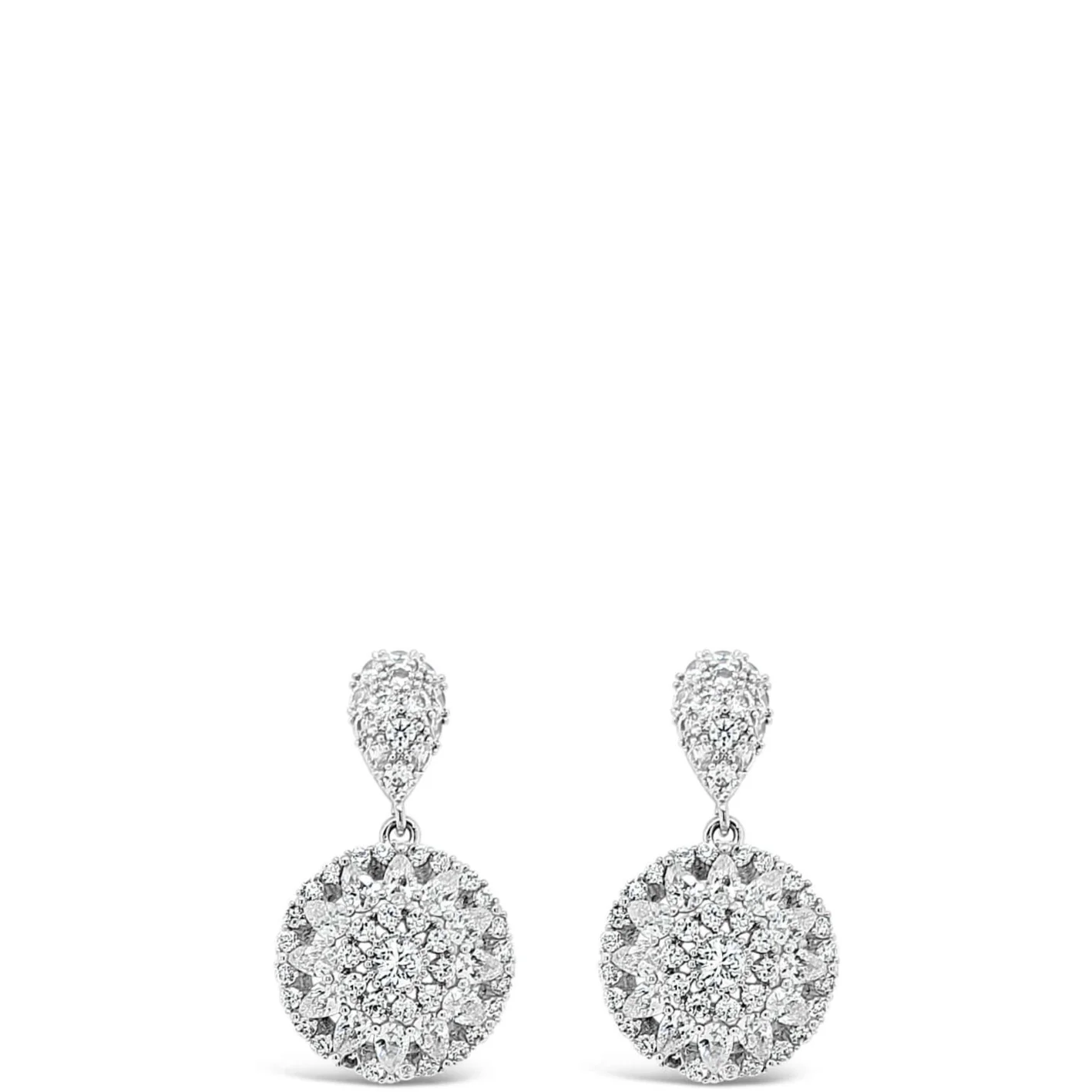 Absolute Silver Ornate Drop Earrings