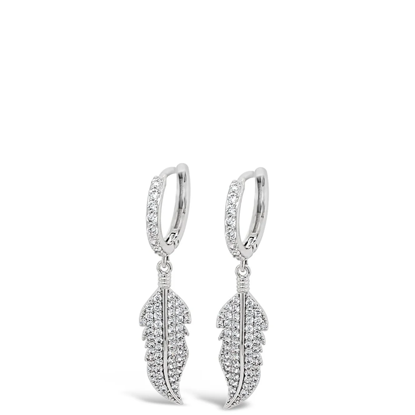 Absolute Floaty Feather Earrings - Silver
