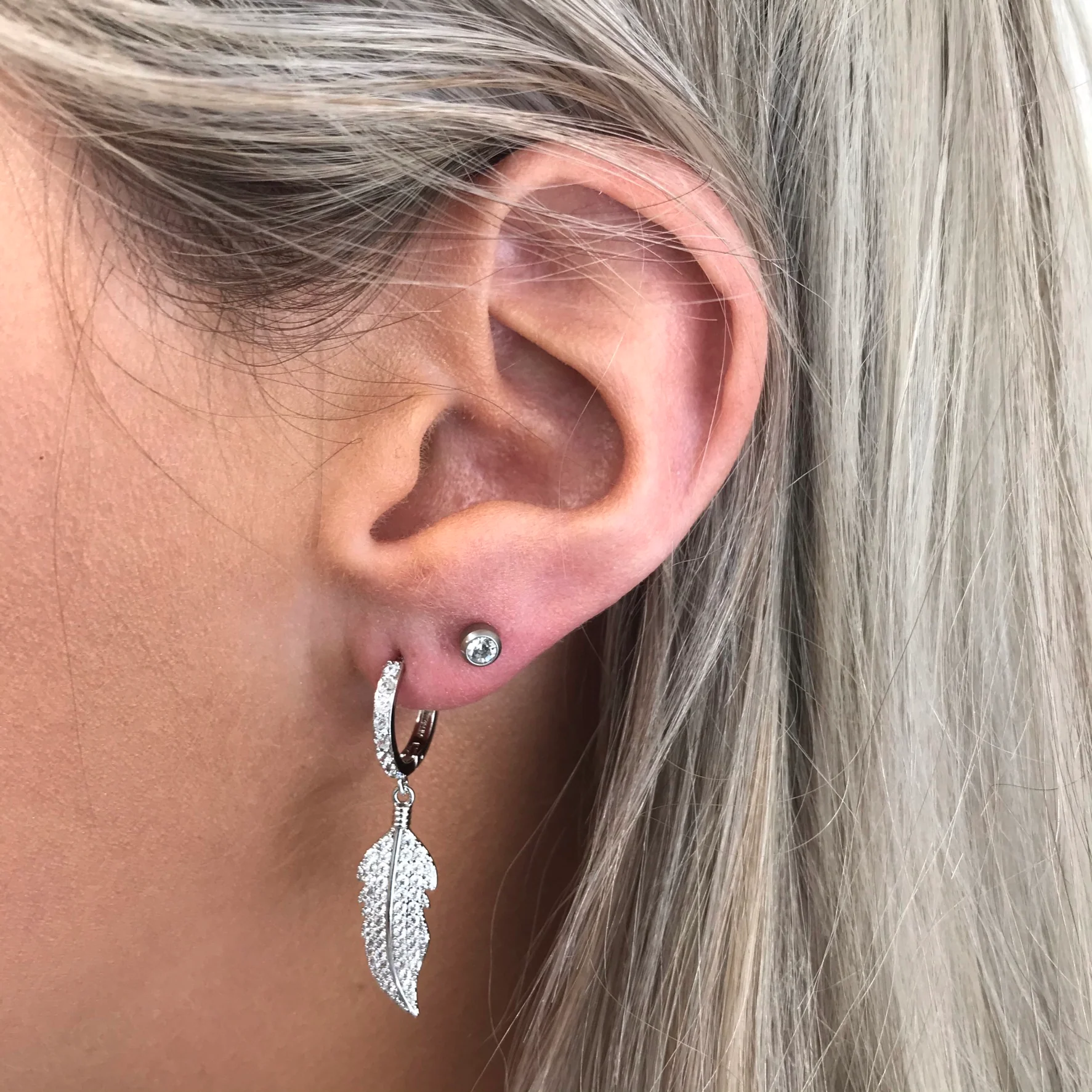 Absolute Floaty Feather Earrings - Silver - Image 6