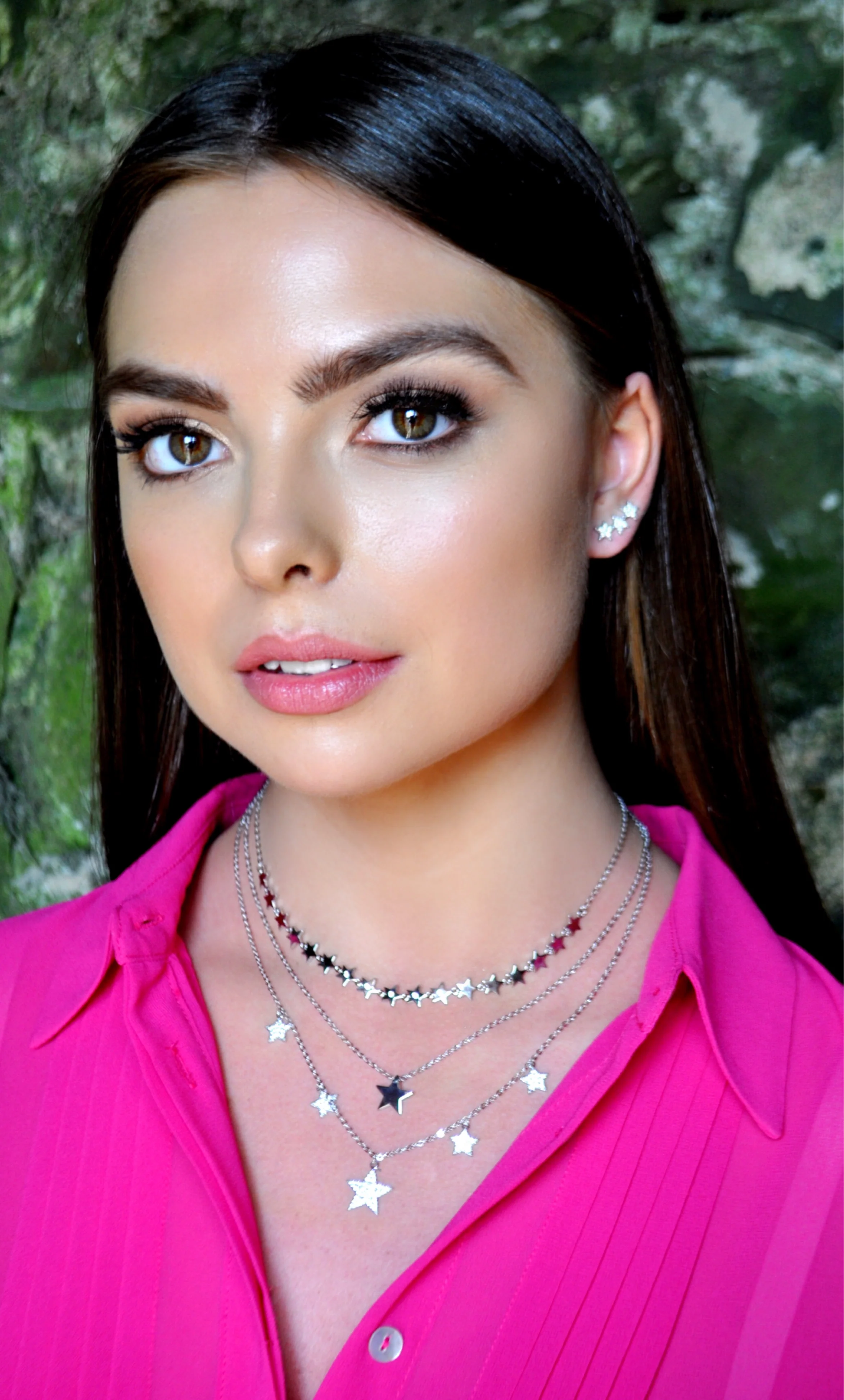 Absolute Triple Layer Star Necklace - Silver - Image 2
