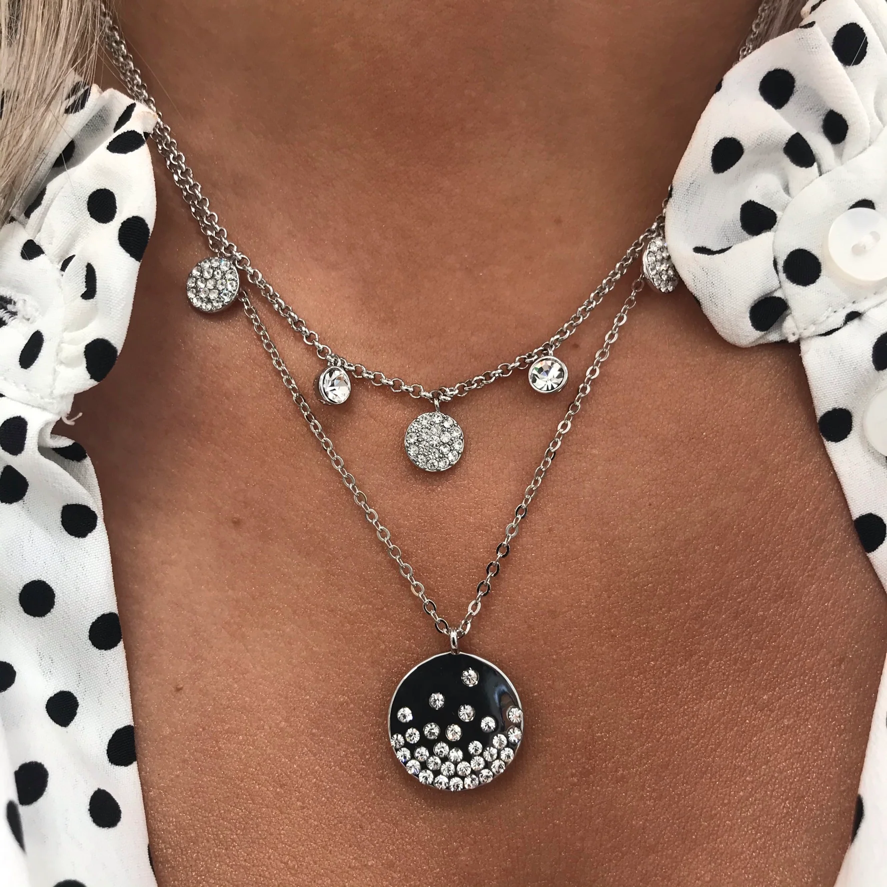 Absolute Sparkler Double Necklace - Silver - Image 3