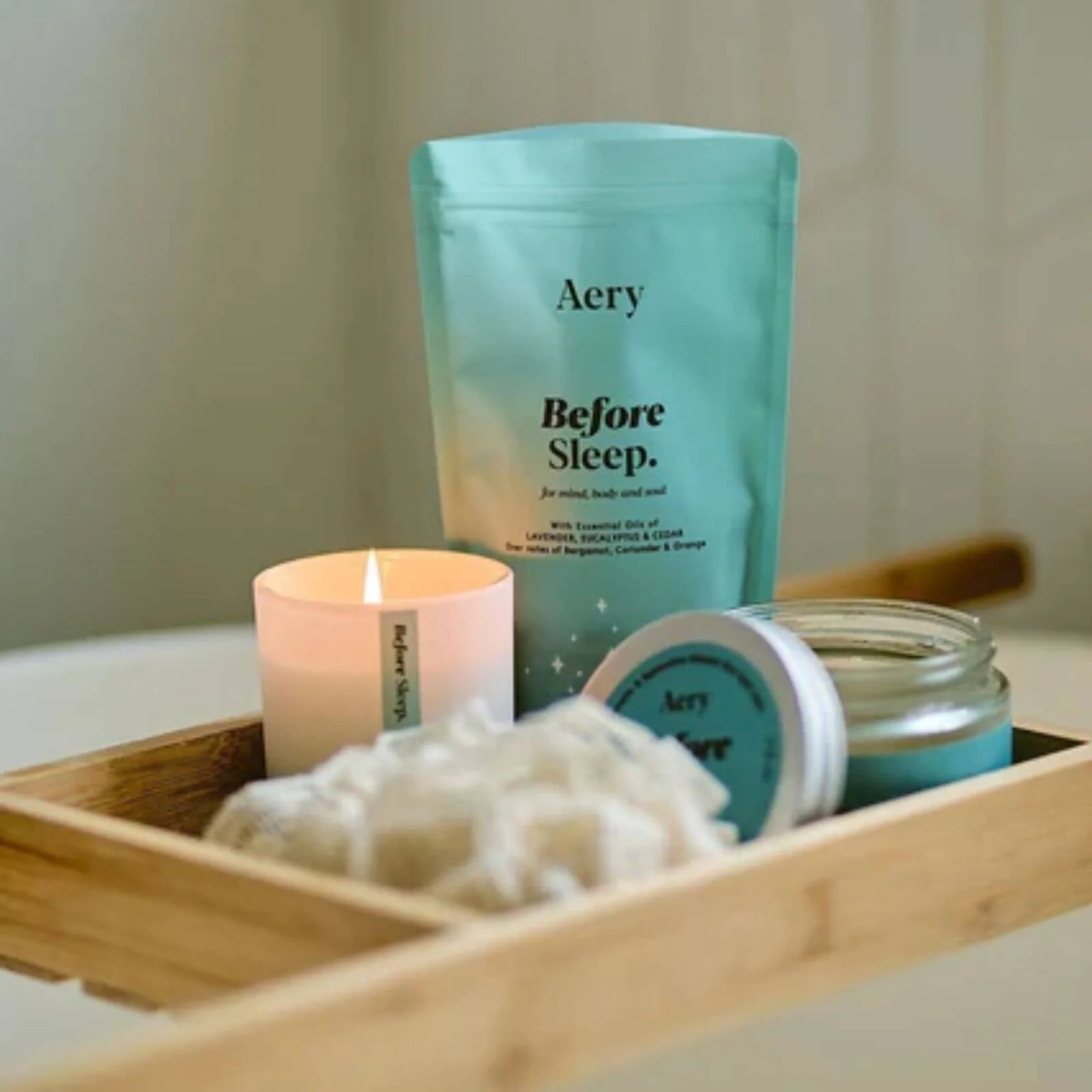 Aery Before Sleep Bath Salts Refill Pouch - Lavender Eucalyptus & Cedar - Image 2