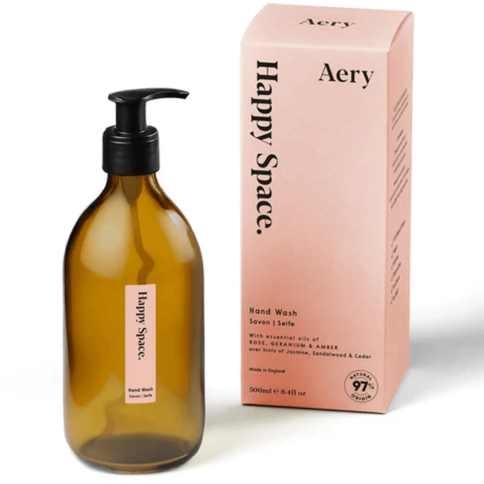 Aery Happy Space Hand Wash - Rose Geranium & Amber 500ML