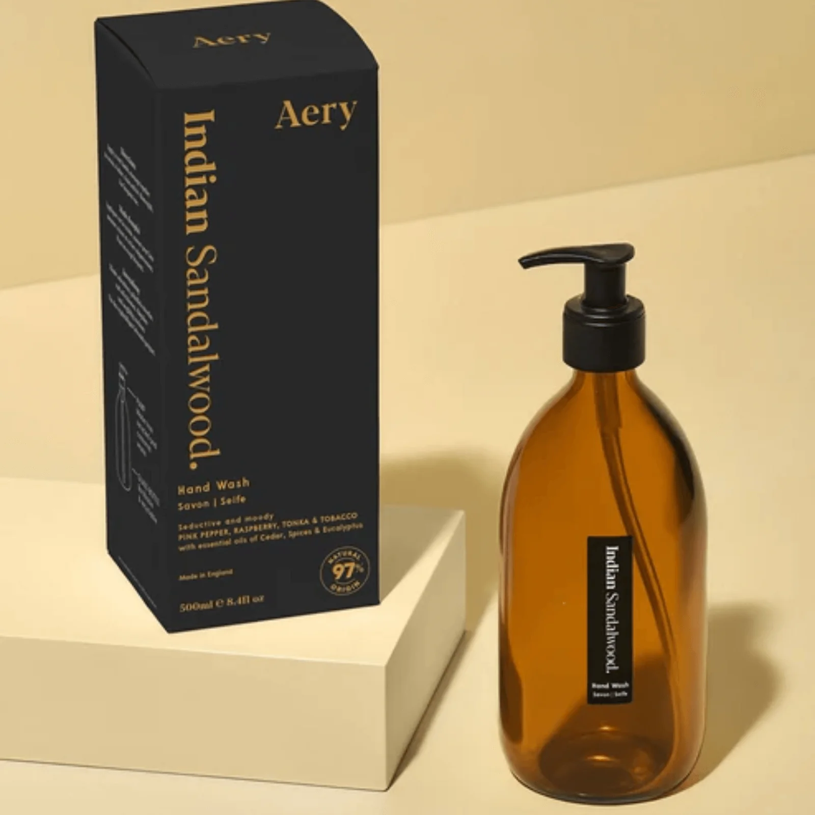 Aery Indian Sandalwood Hand Wash - Pepper Raspberry & Tonka 500ML - Image 2