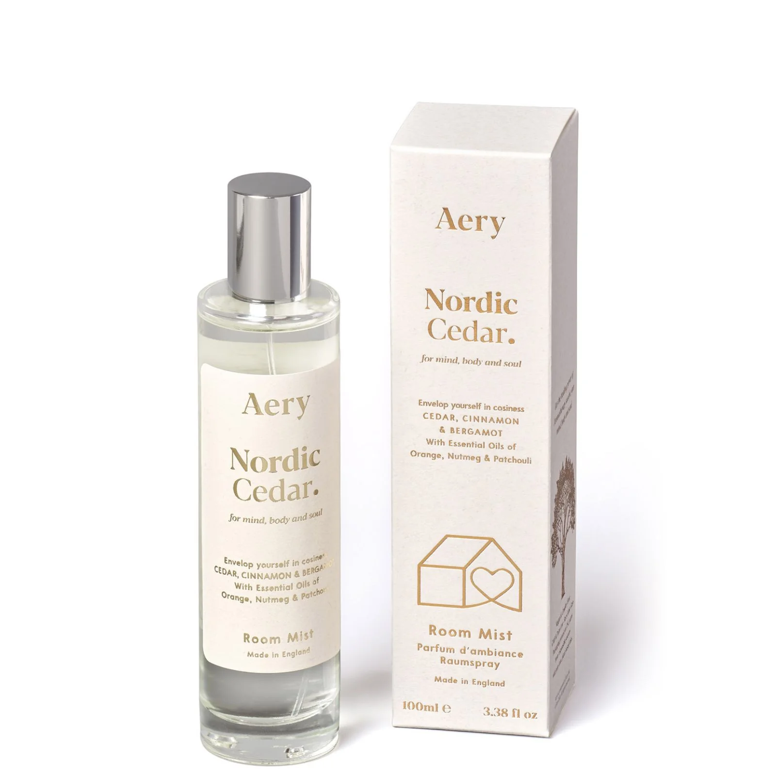 Aery Nordic Cedar Room Mist - Cedar, Cinnamon & Bergamot