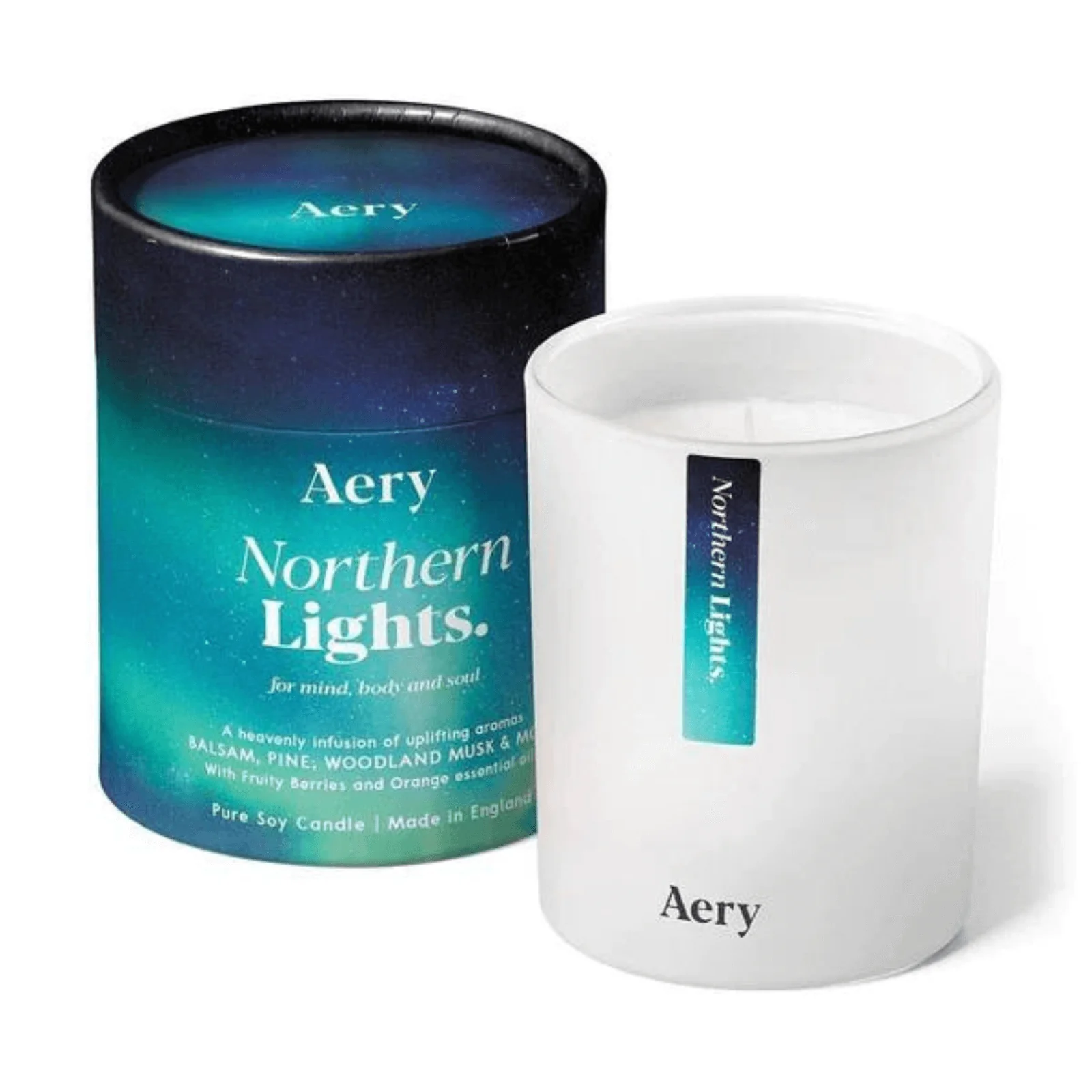 Aery Northern Lights Scented Candle - Balsam, Pine, Woodland Musk & Moss
