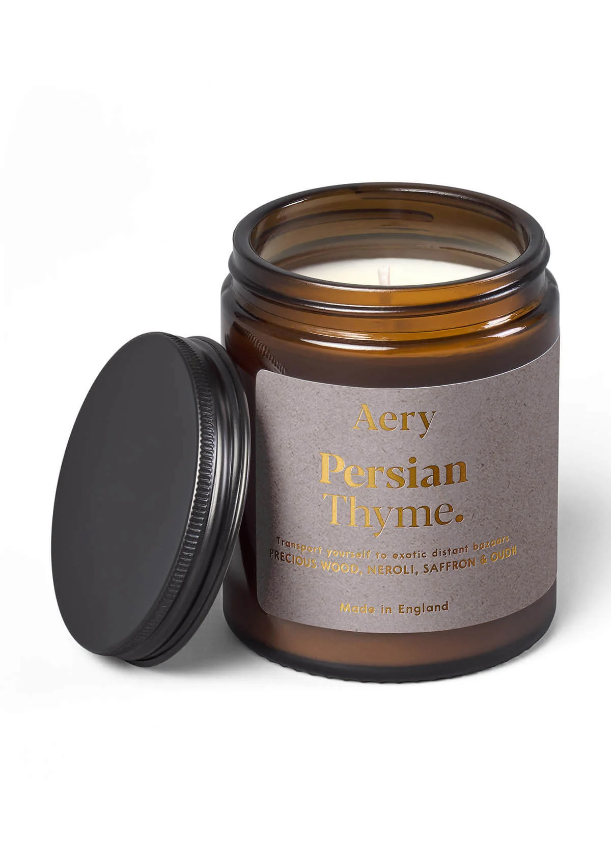 Aery Persian Thyme Scented Jar Candle - Neroli, Saffron & Oudh - Image 2