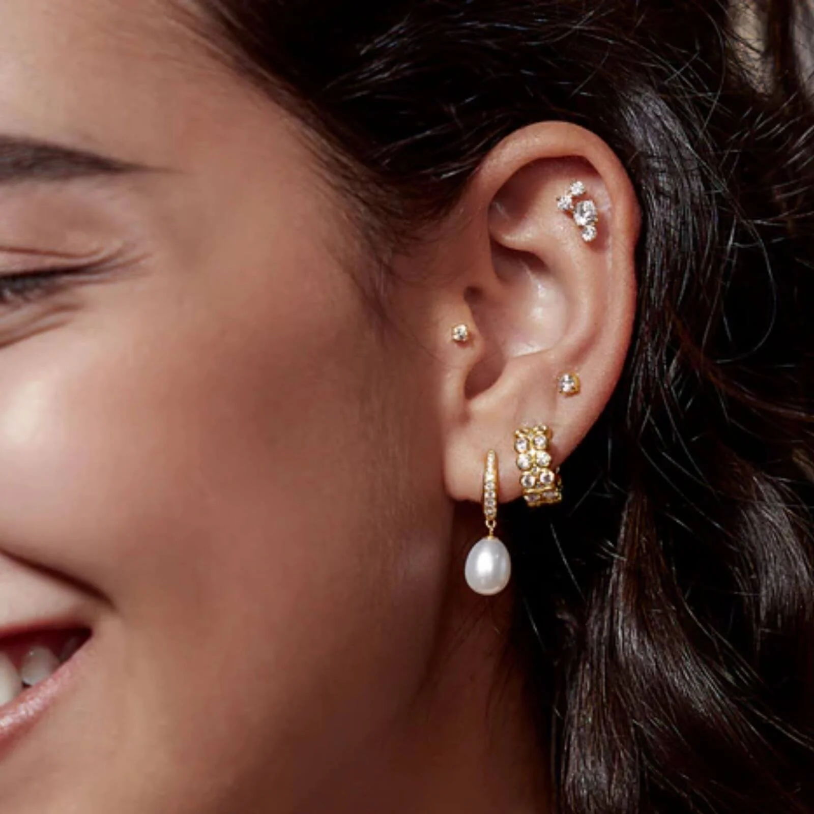 Ania Haie Chic Creator Gold Stud Earrings - Image 2
