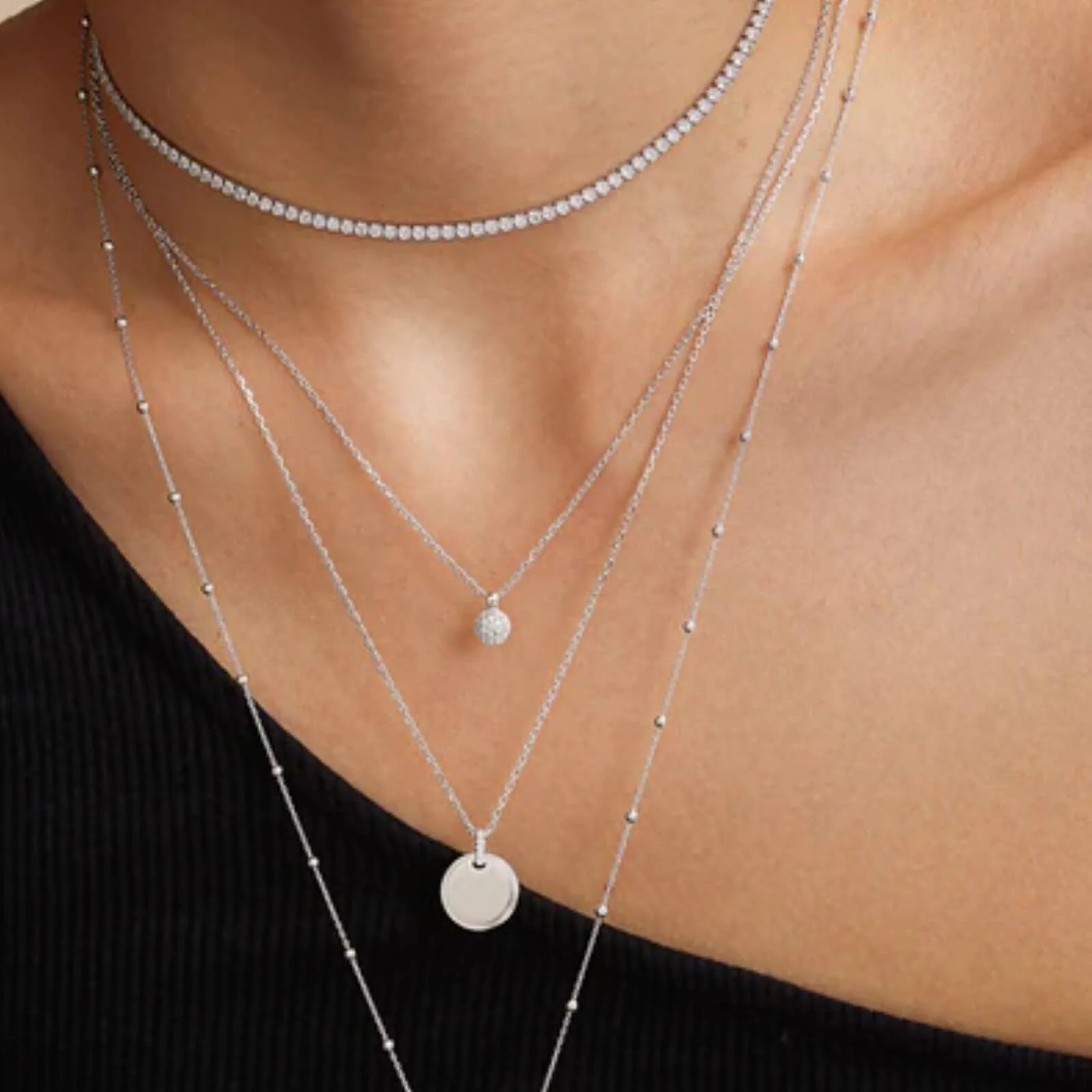 Ania Haie Chic Creator Silver Disc Necklace - Image 3